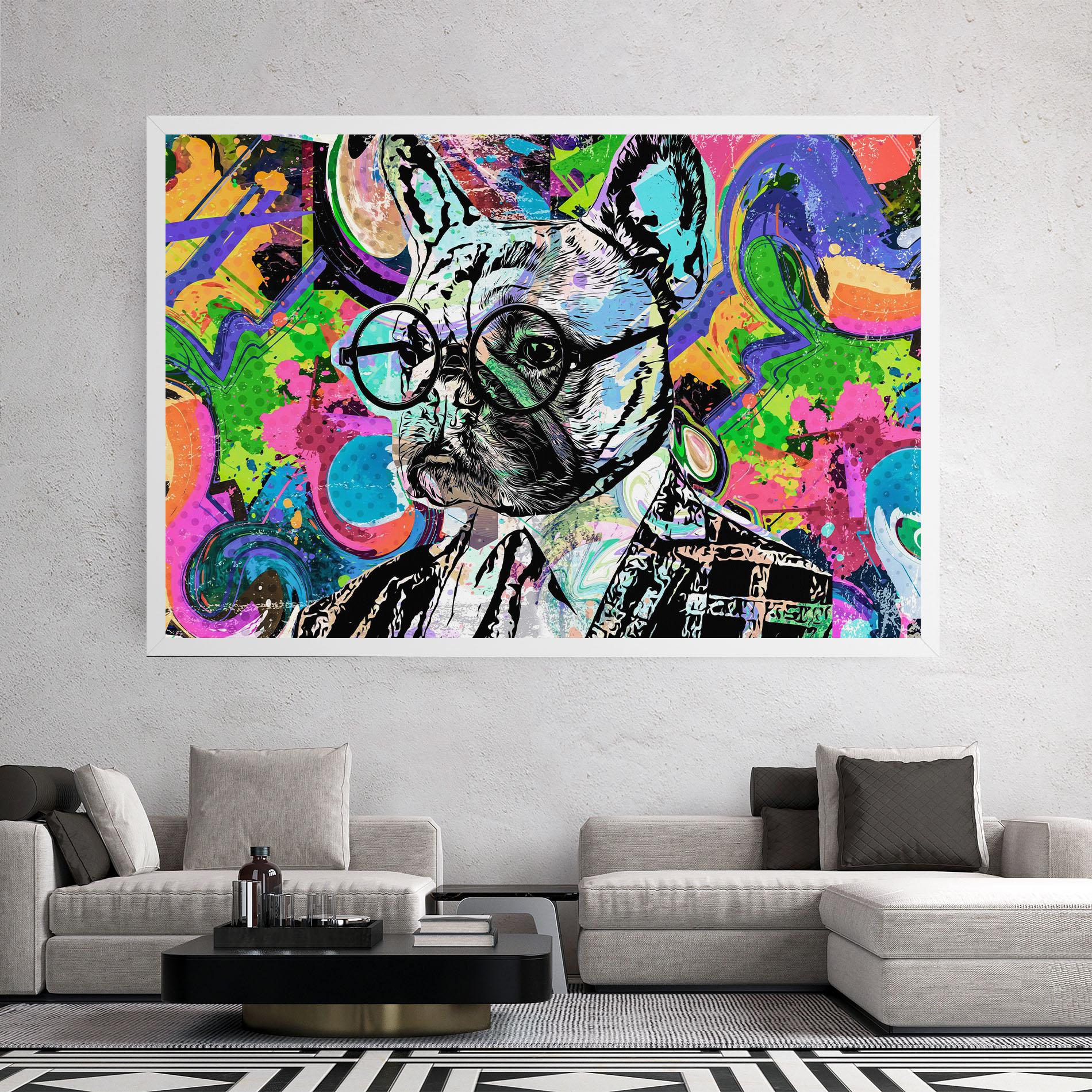 Leinwandbild Graffity Bulldog mockup 2