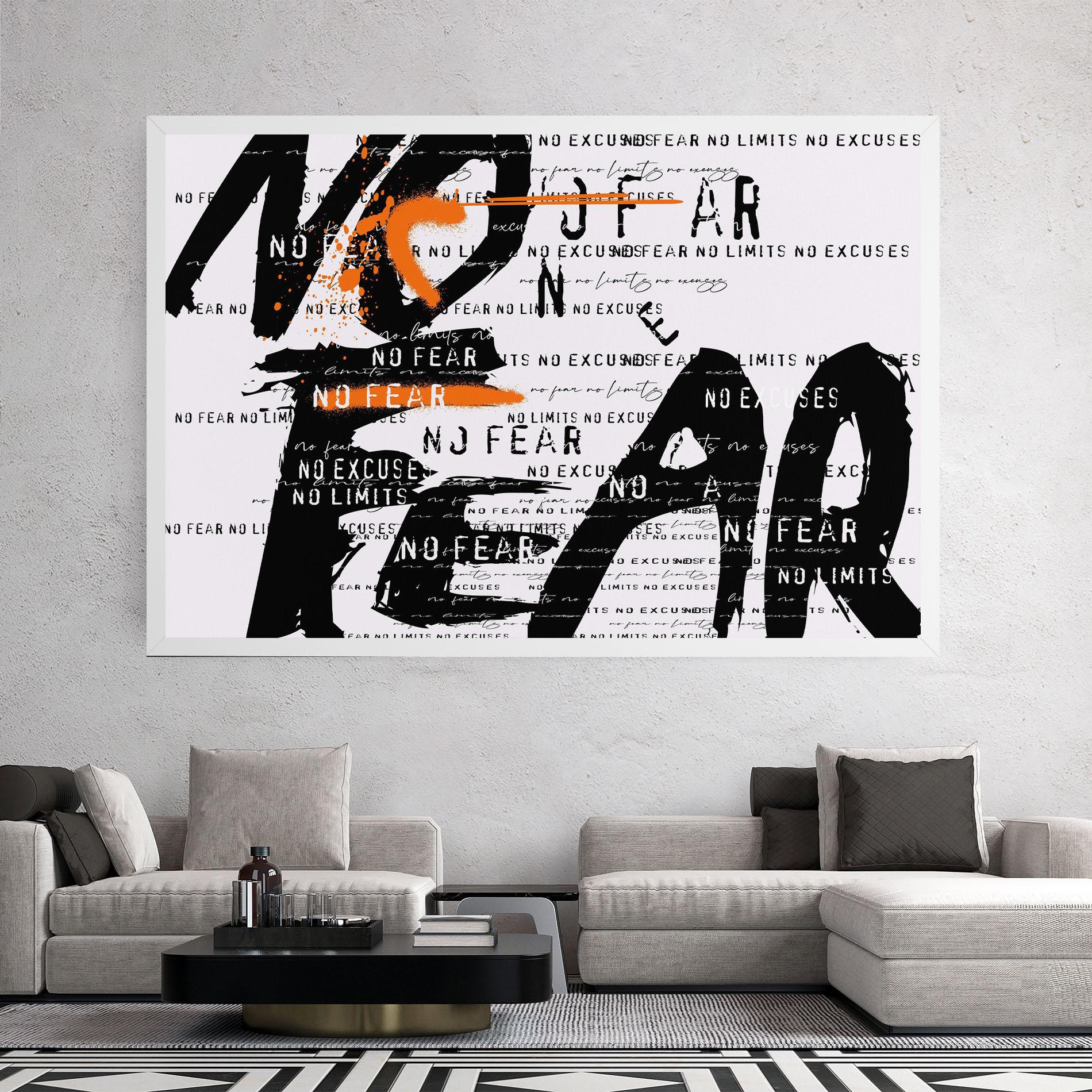 Leinwandbild No Fear Graffiti mockup 2
