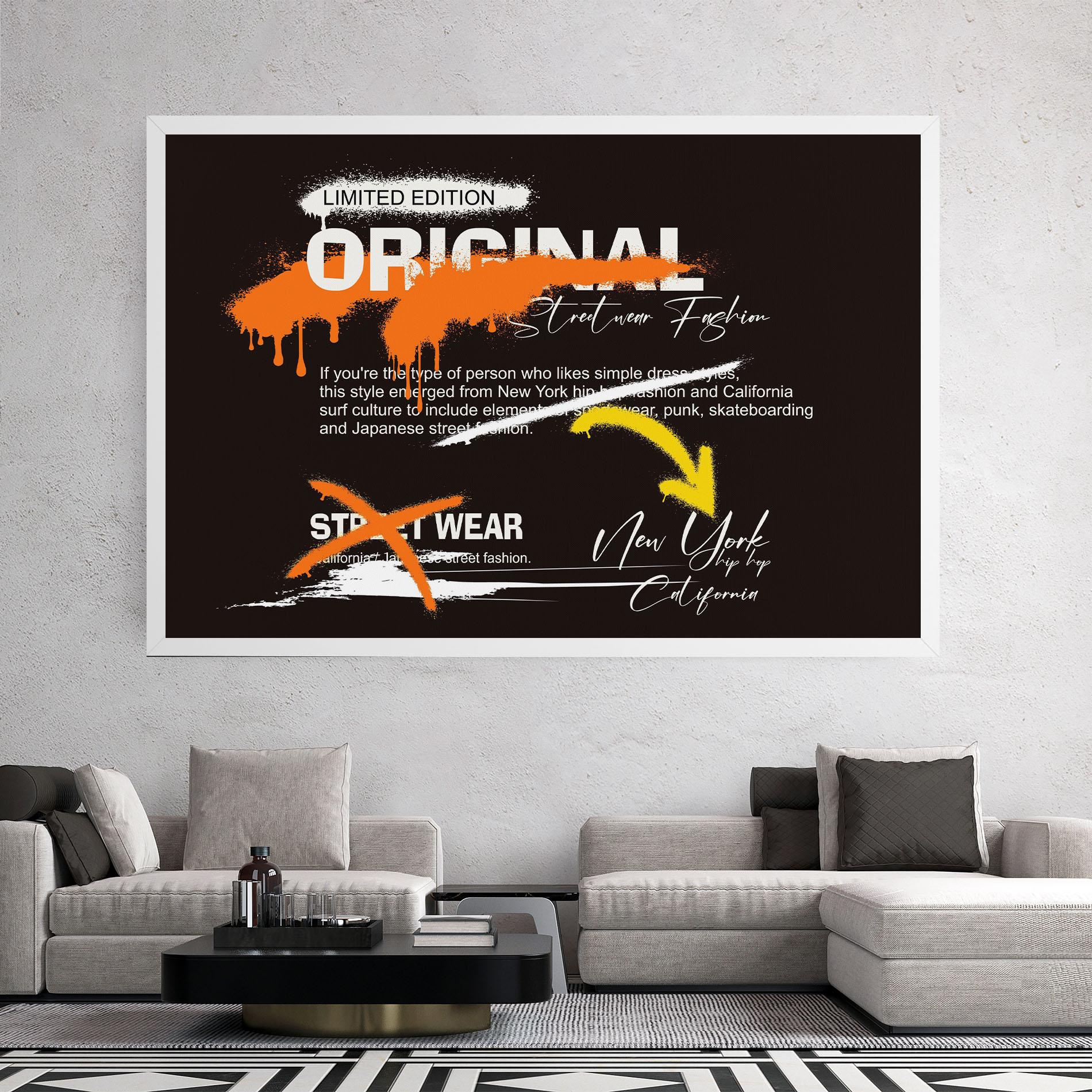 Leinwandbild Original Style Graffiti mockup 2