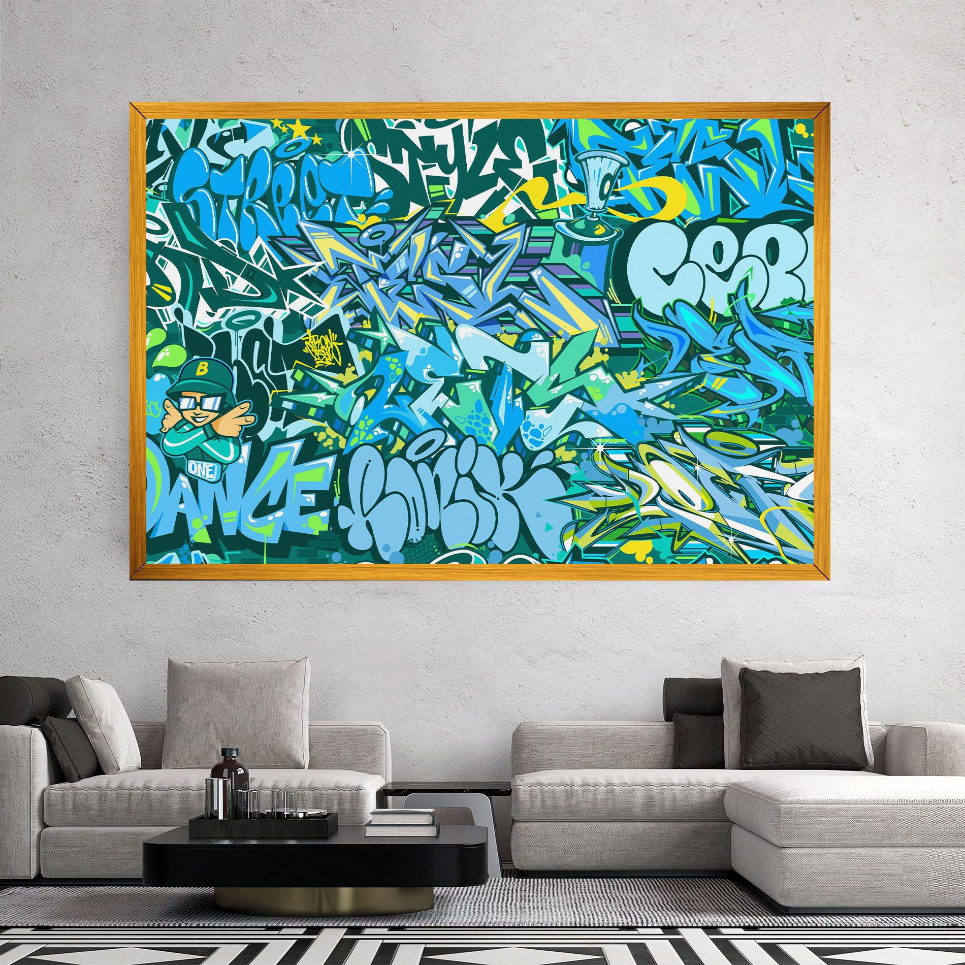 Leinwandbild Be One Graffiti mockup 2