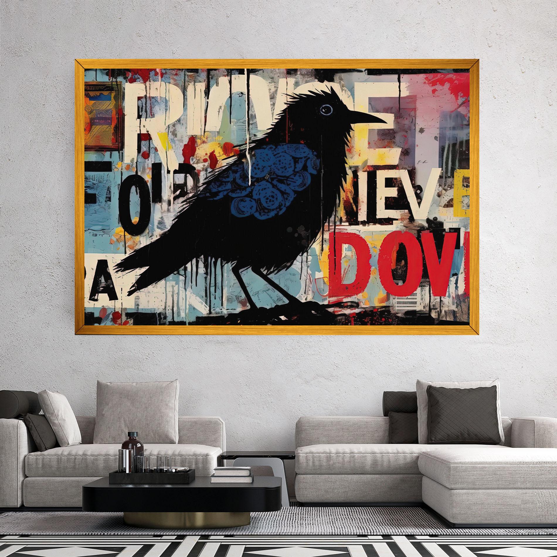 Leinwandbild Bird Old Doodle mockup 2