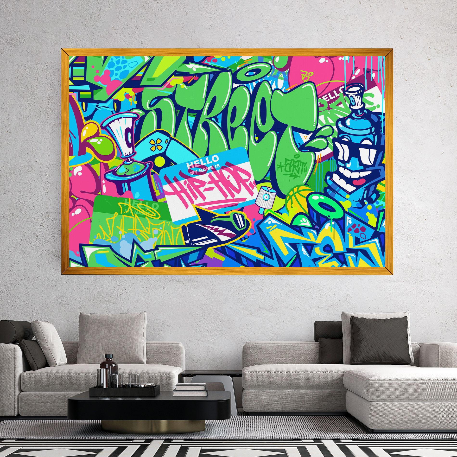 Leinwandbild Colorful Hip Hop mockup 2