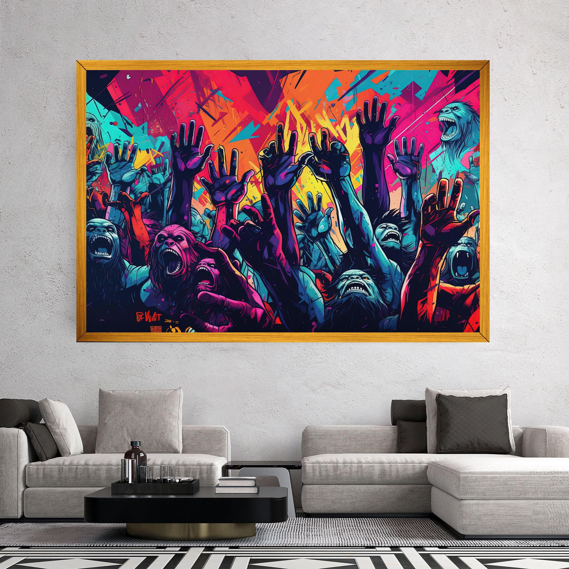 Leinwandbild Graffiti Animals mockup 2