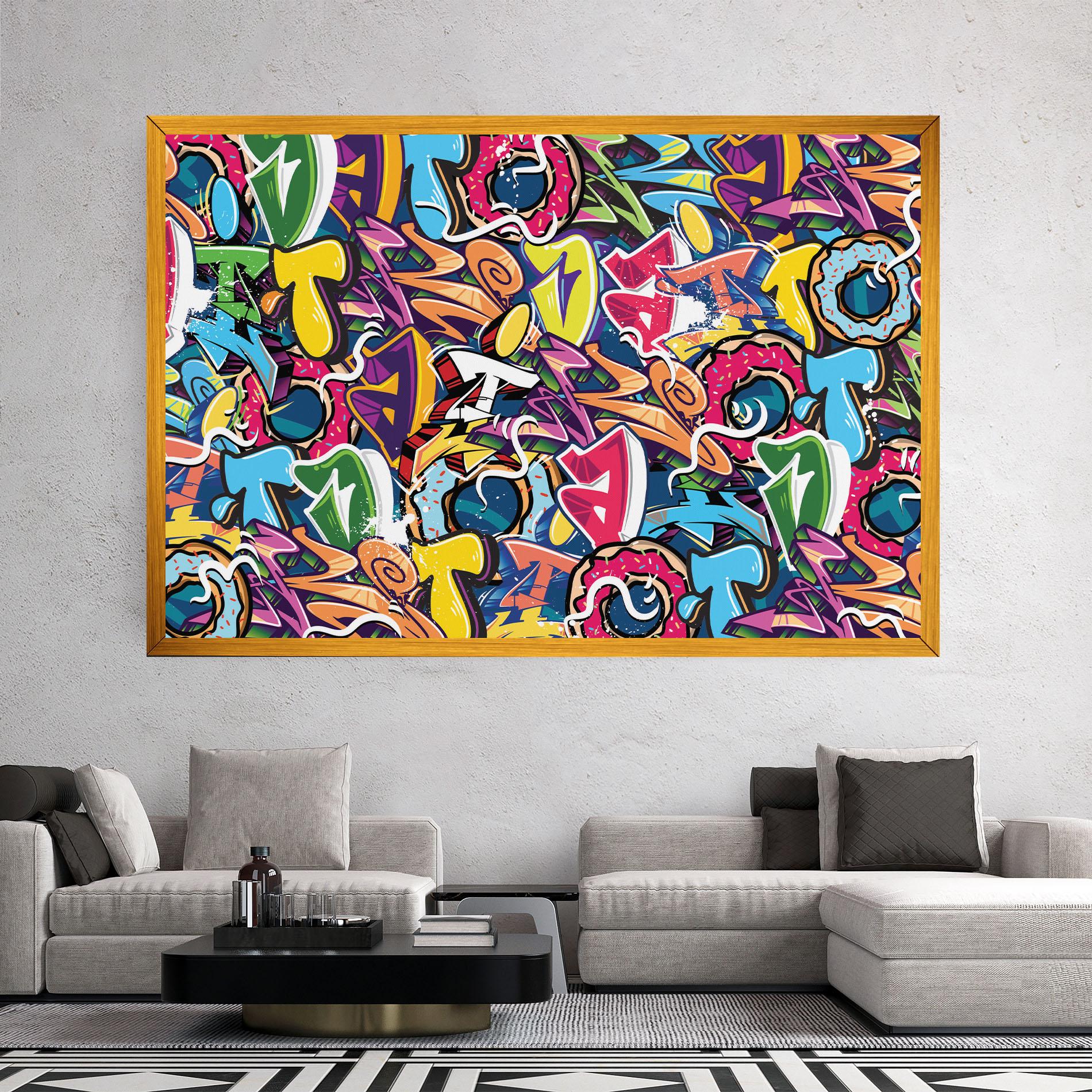 Leinwandbild Graffiti Letters mockup 2