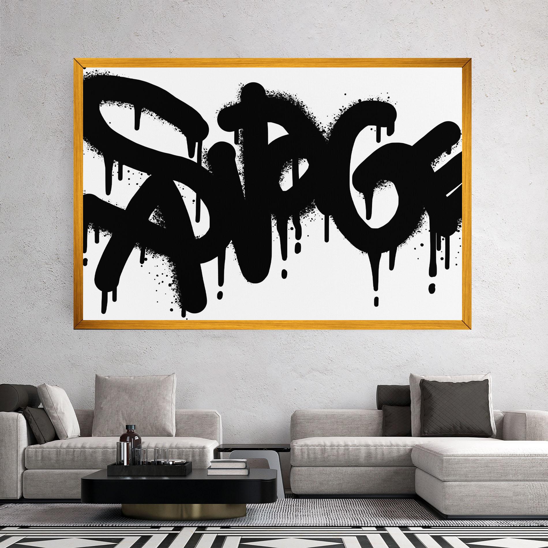 Leinwandbild Graffiti Savage mockup 2