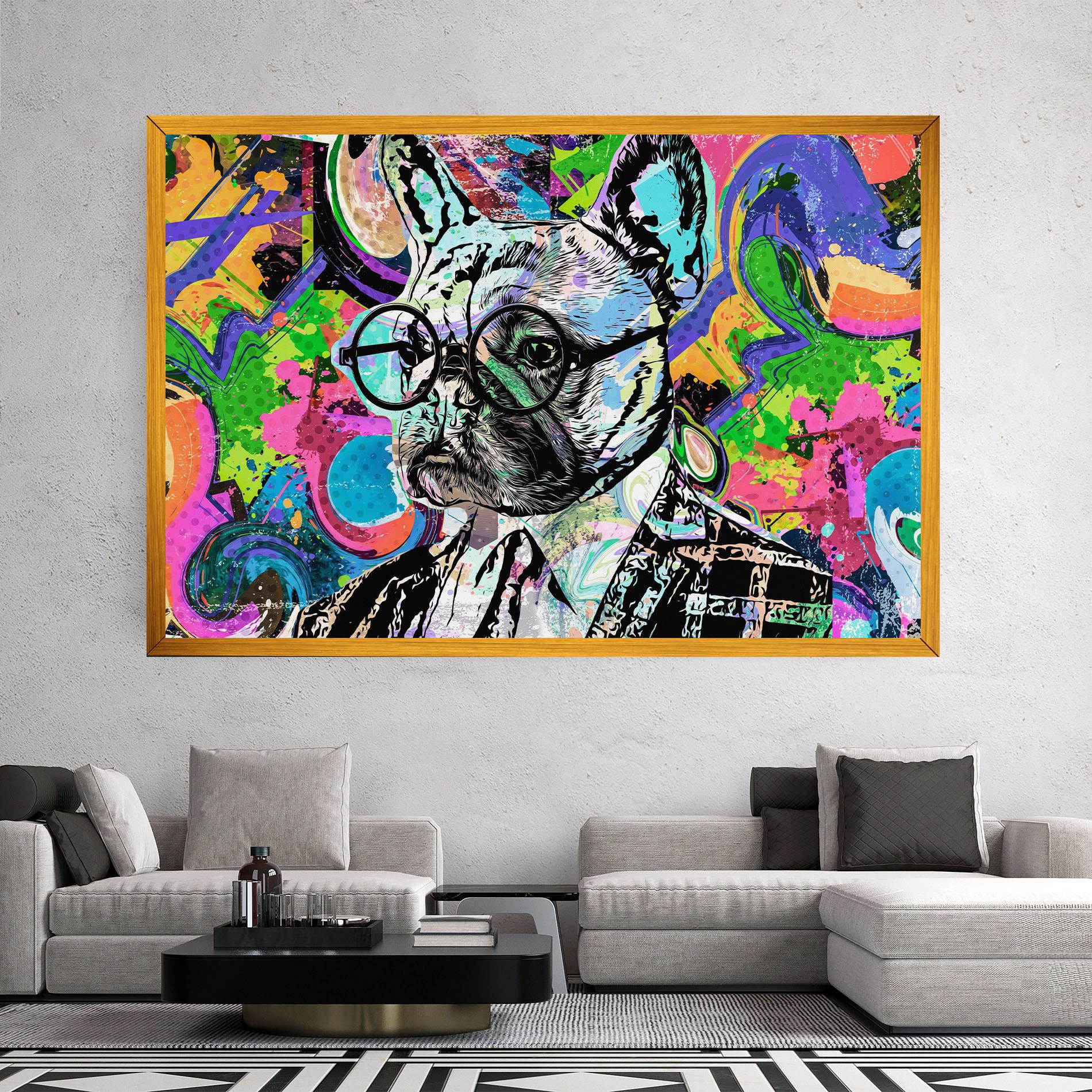 Leinwandbild Graffity Bulldog mockup 2