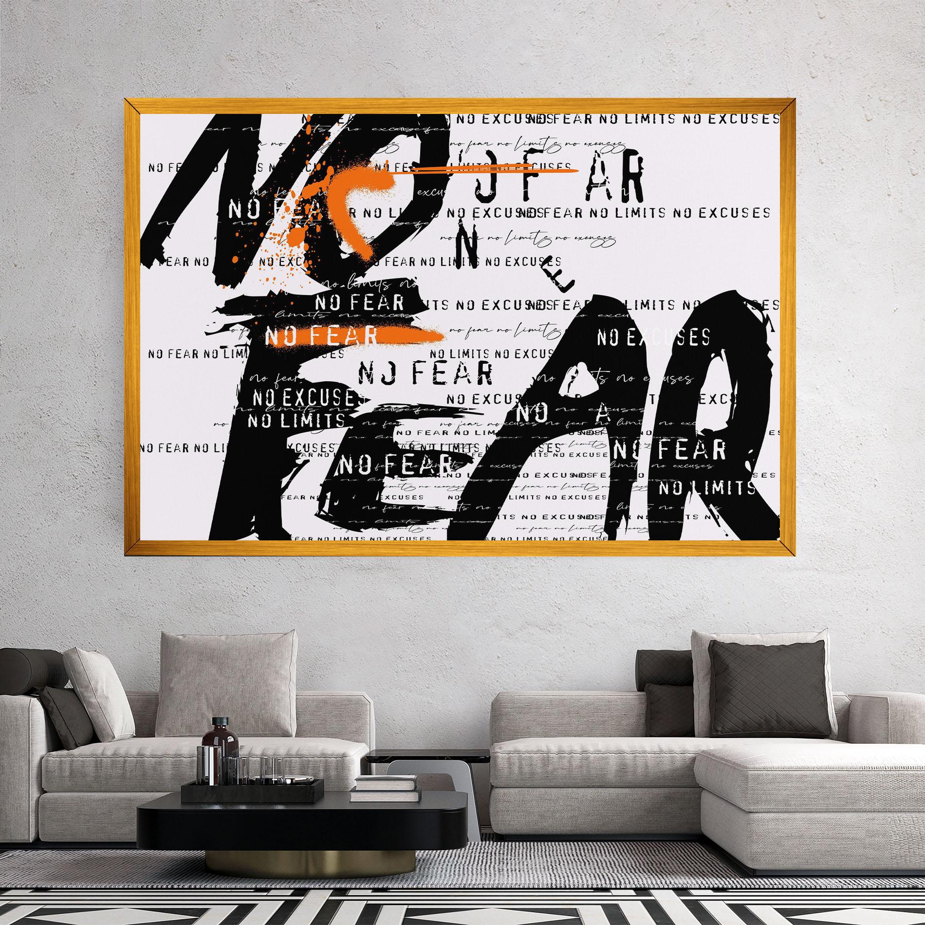 Leinwandbild No Fear Graffiti mockup 2