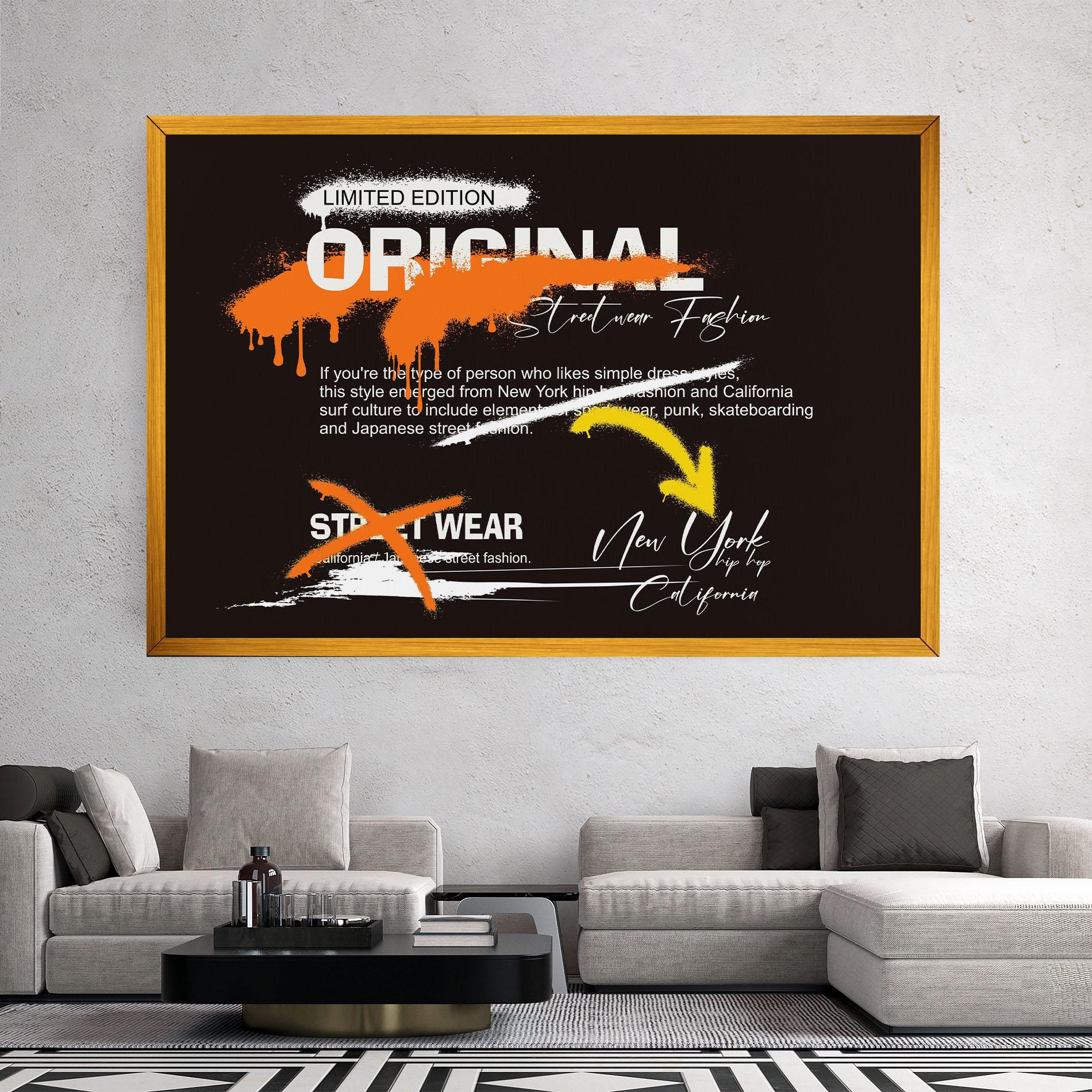 Leinwandbild Original Style Graffiti mockup 2