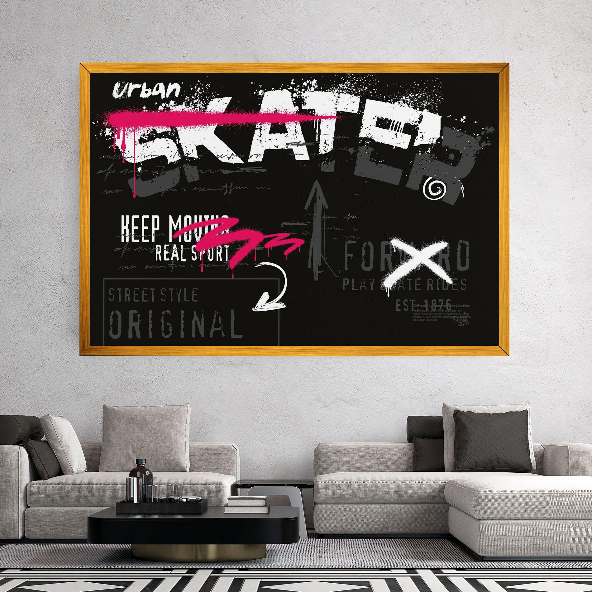 Leinwandbild Skater Spray mockup 2
