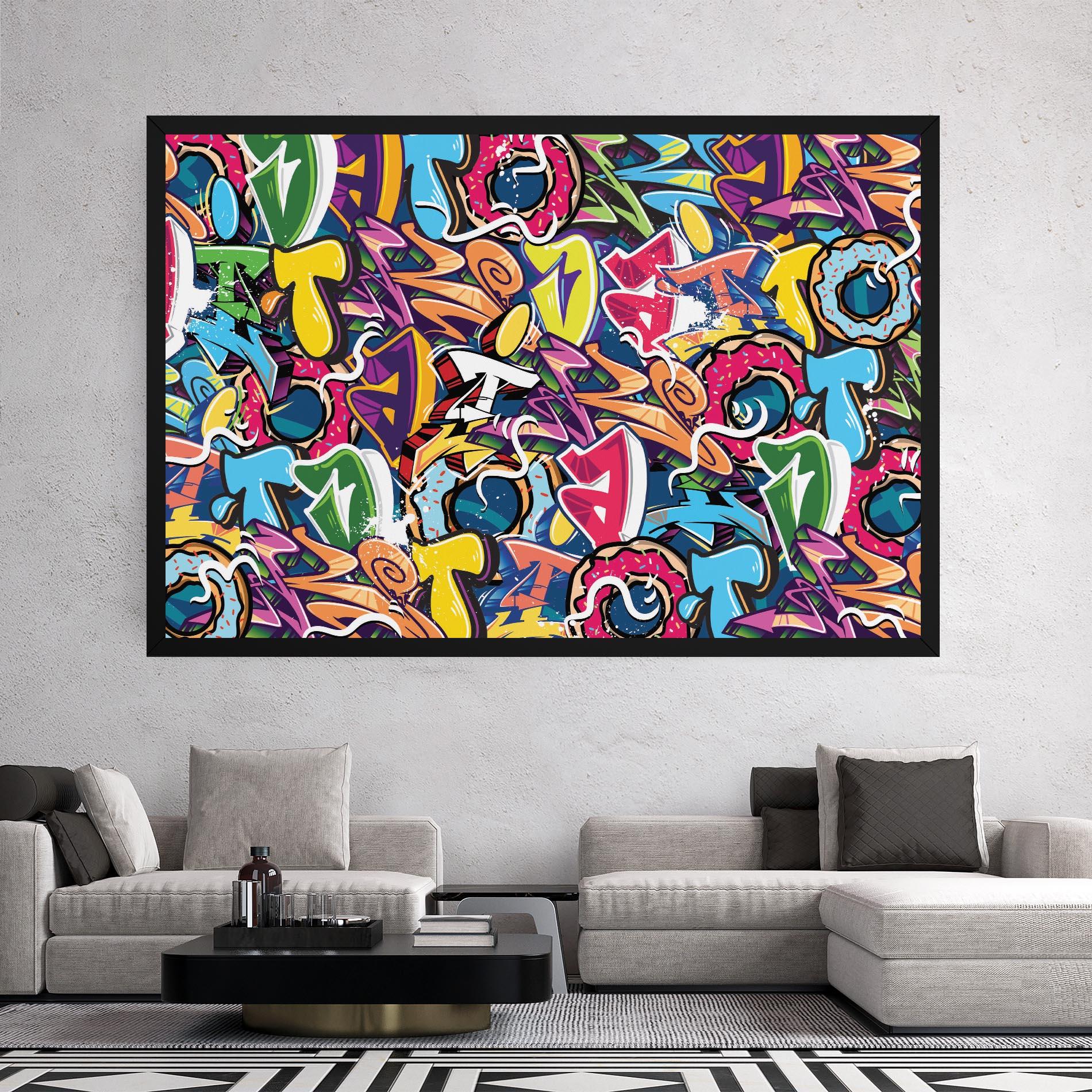 Leinwandbild Graffiti Letters mockup 2