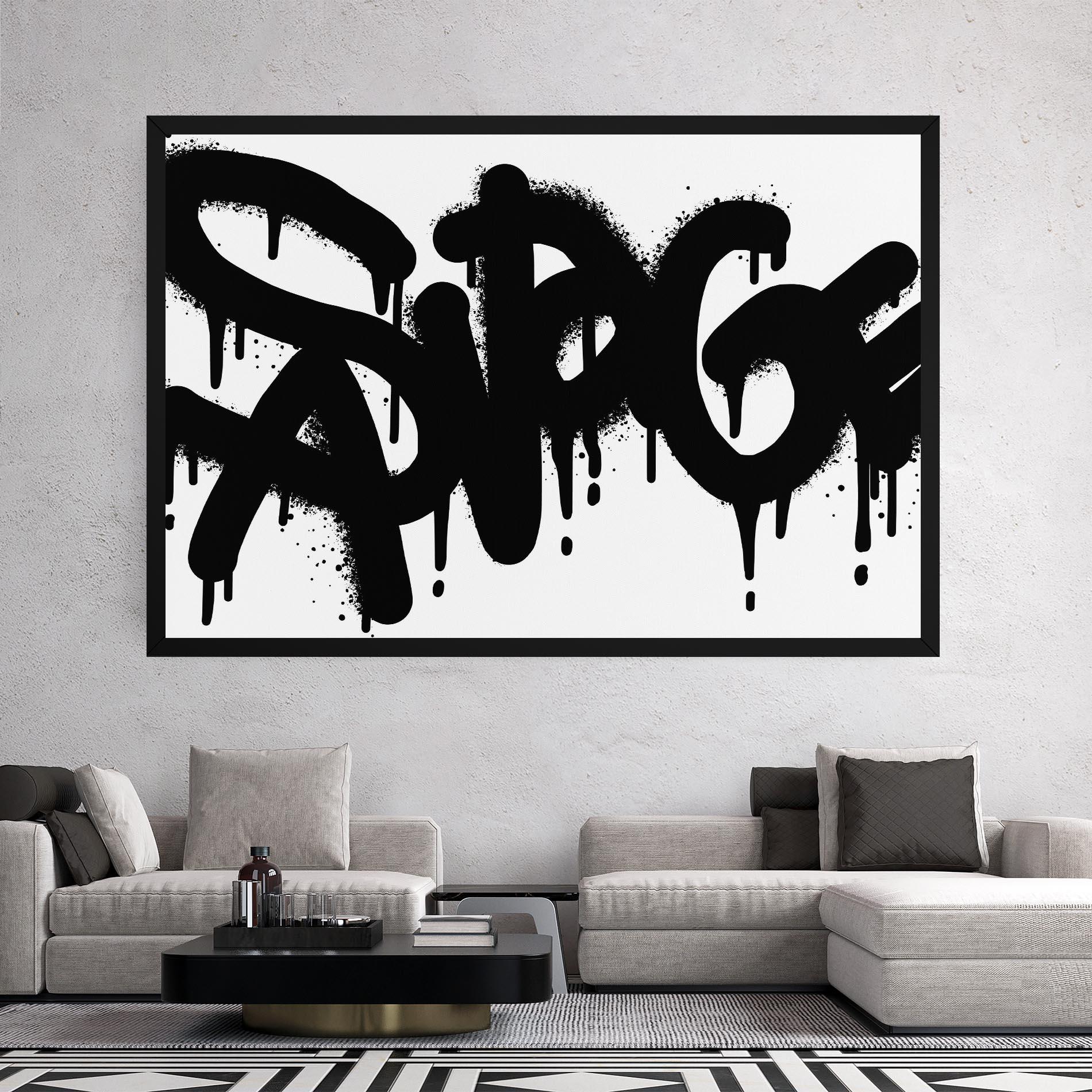 Leinwandbild Graffiti Savage mockup 2