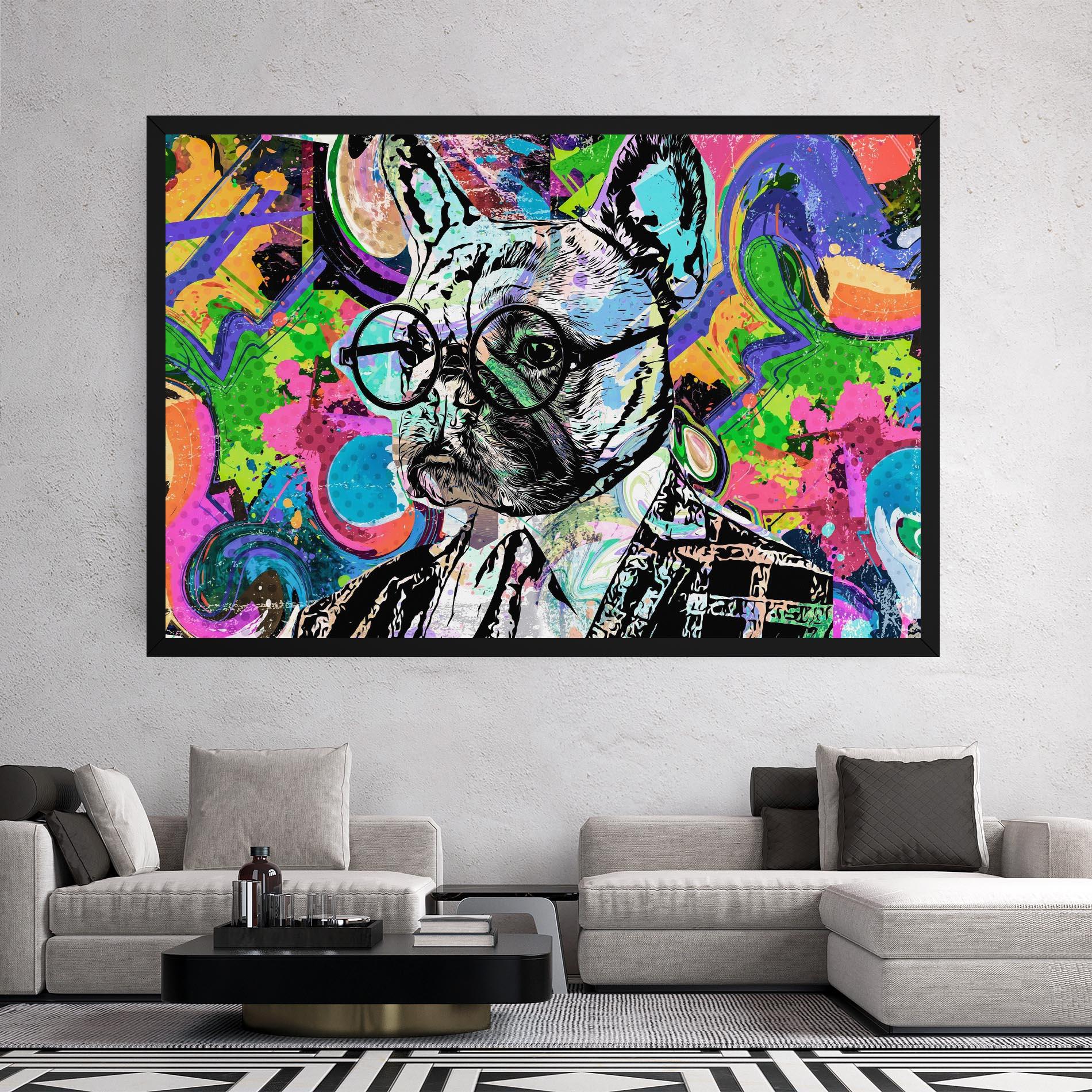 Leinwandbild Graffity Bulldog mockup 2