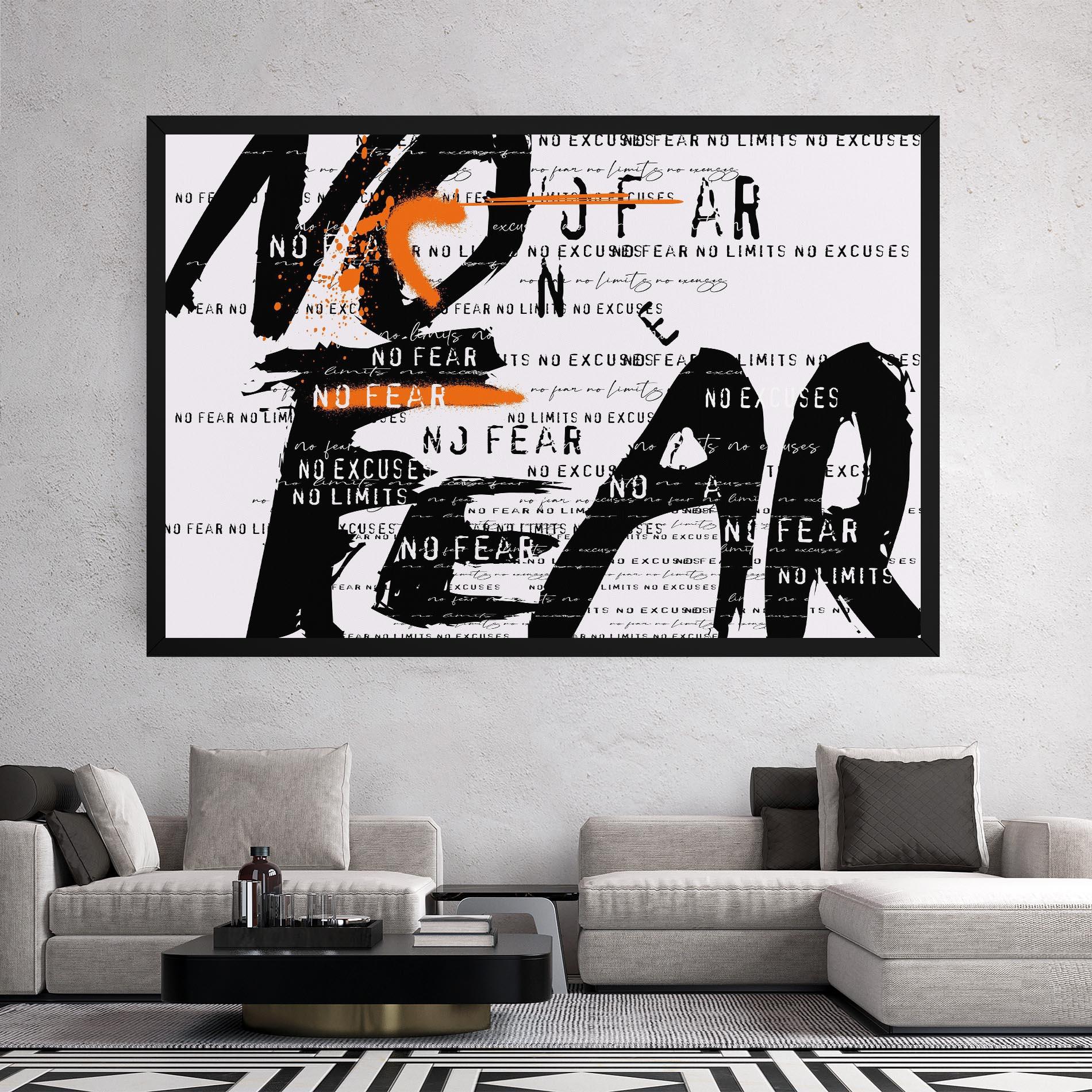 Leinwandbild No Fear Graffiti mockup 2