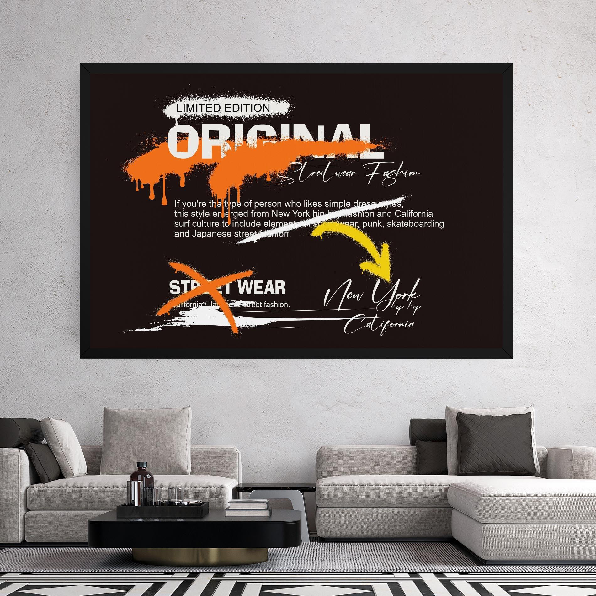 Leinwandbild Original Style Graffiti mockup 2