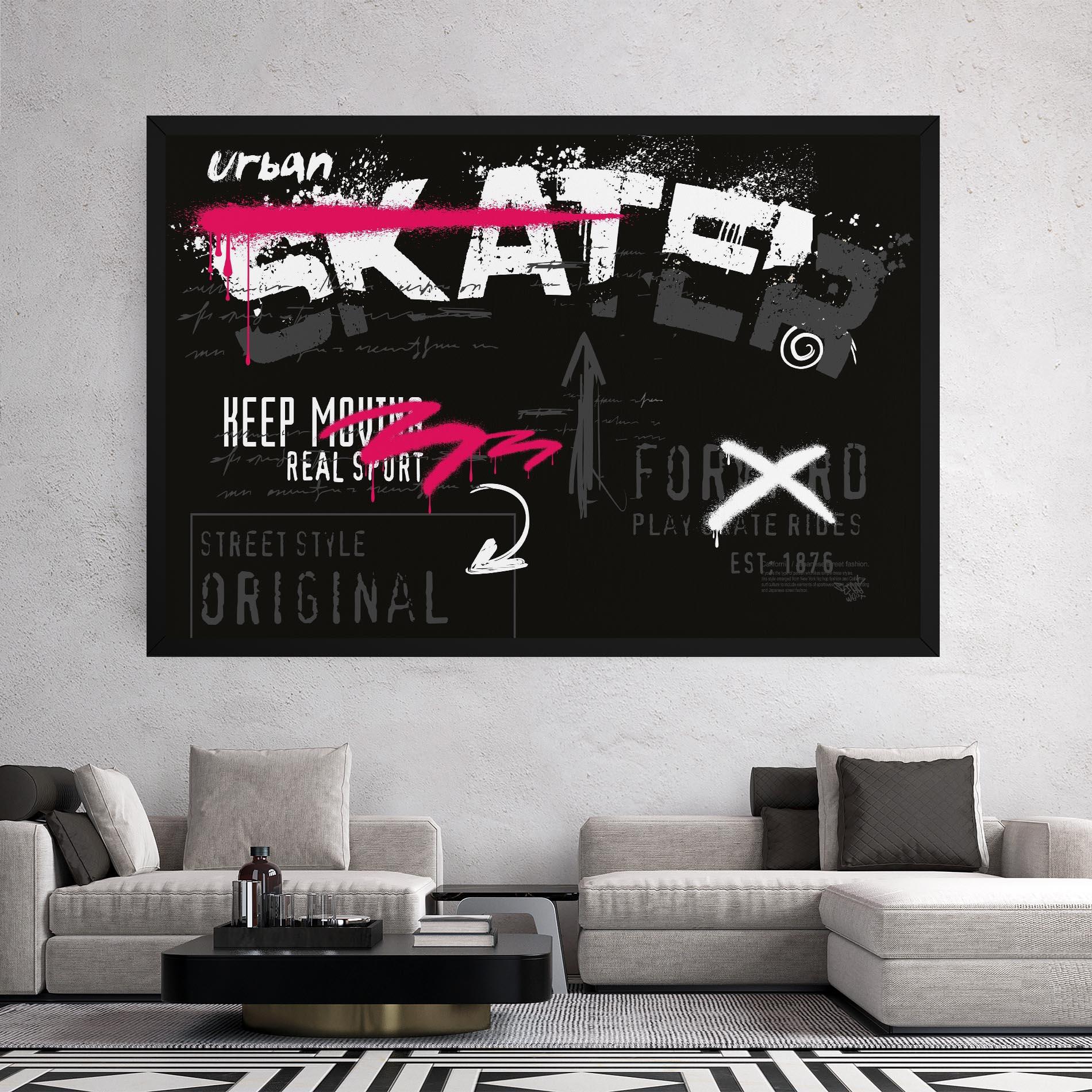 Leinwandbild Skater Spray mockup 2