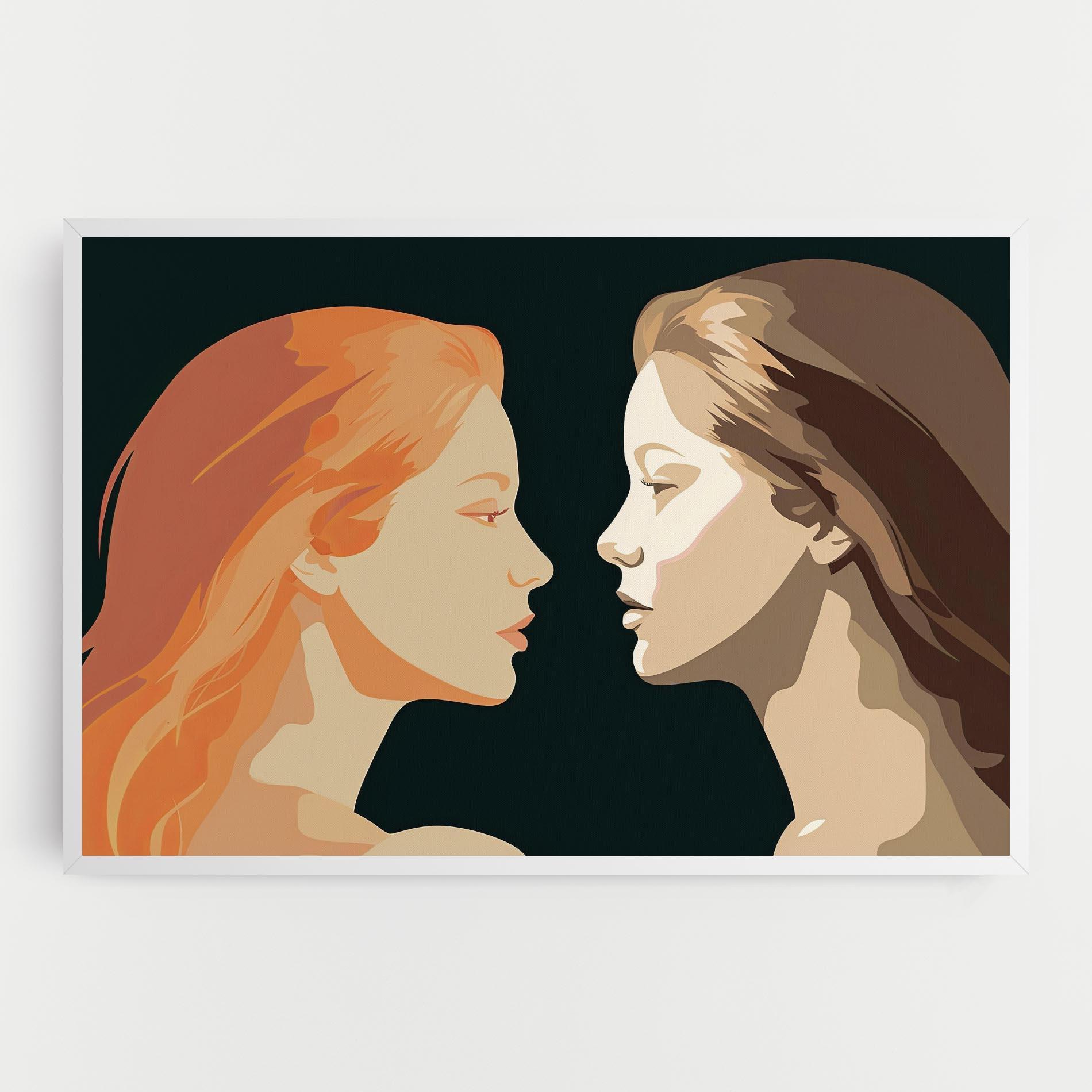 Leinwandbild Orange Pop Girl mockup 0