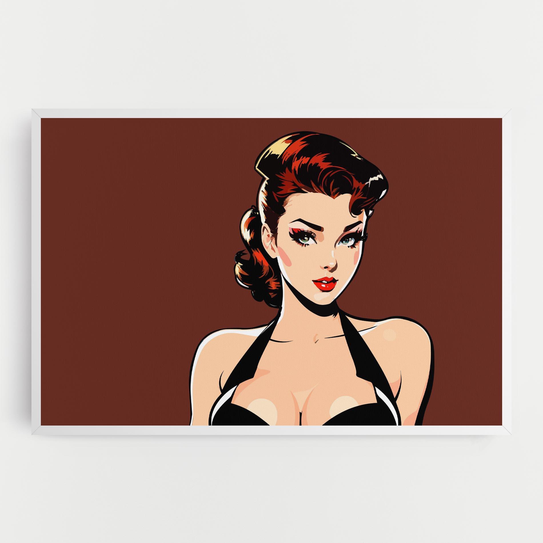 Leinwandbild Pop Beautiful Woman mockup 0