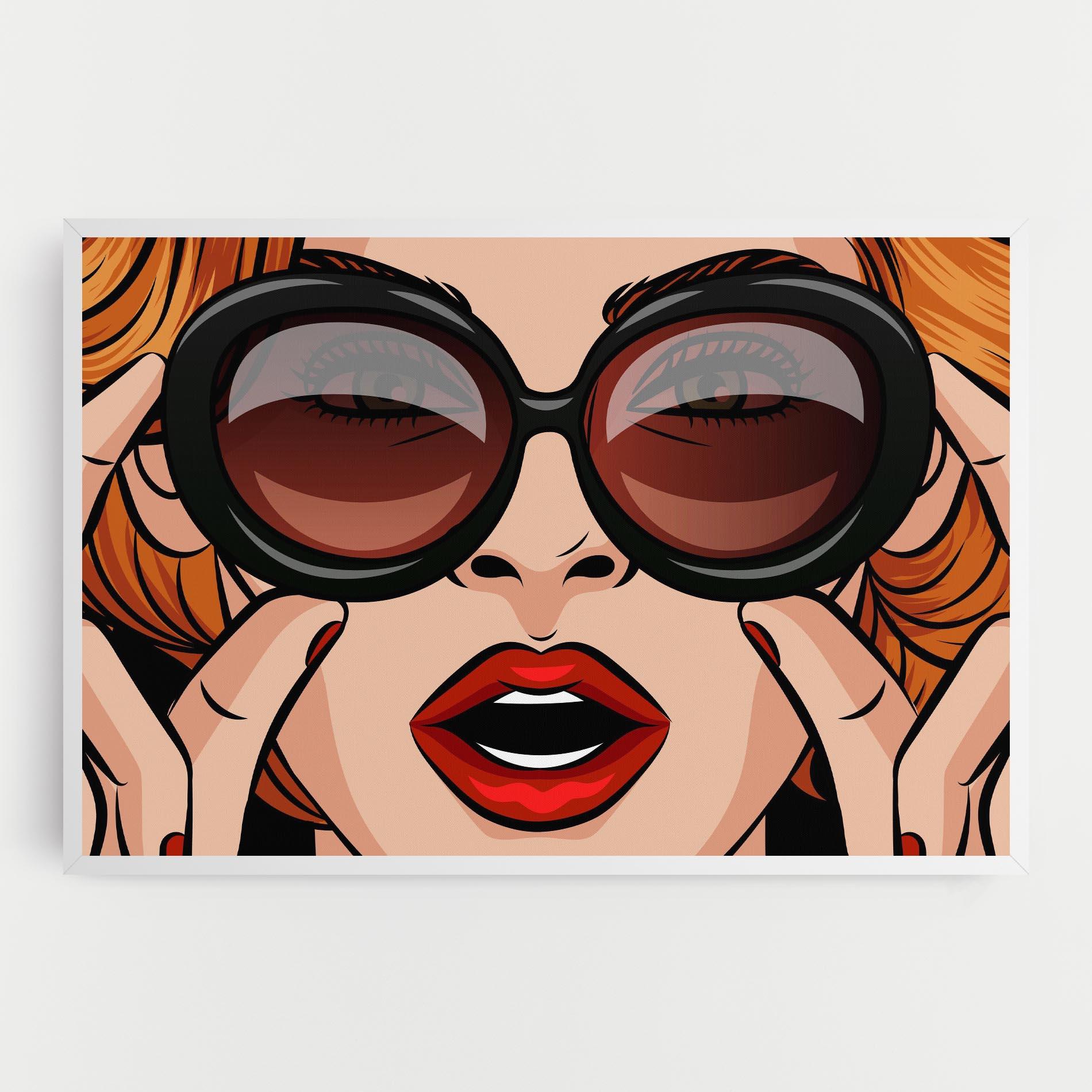 Leinwandbild Pop Glasses Woman mockup 0