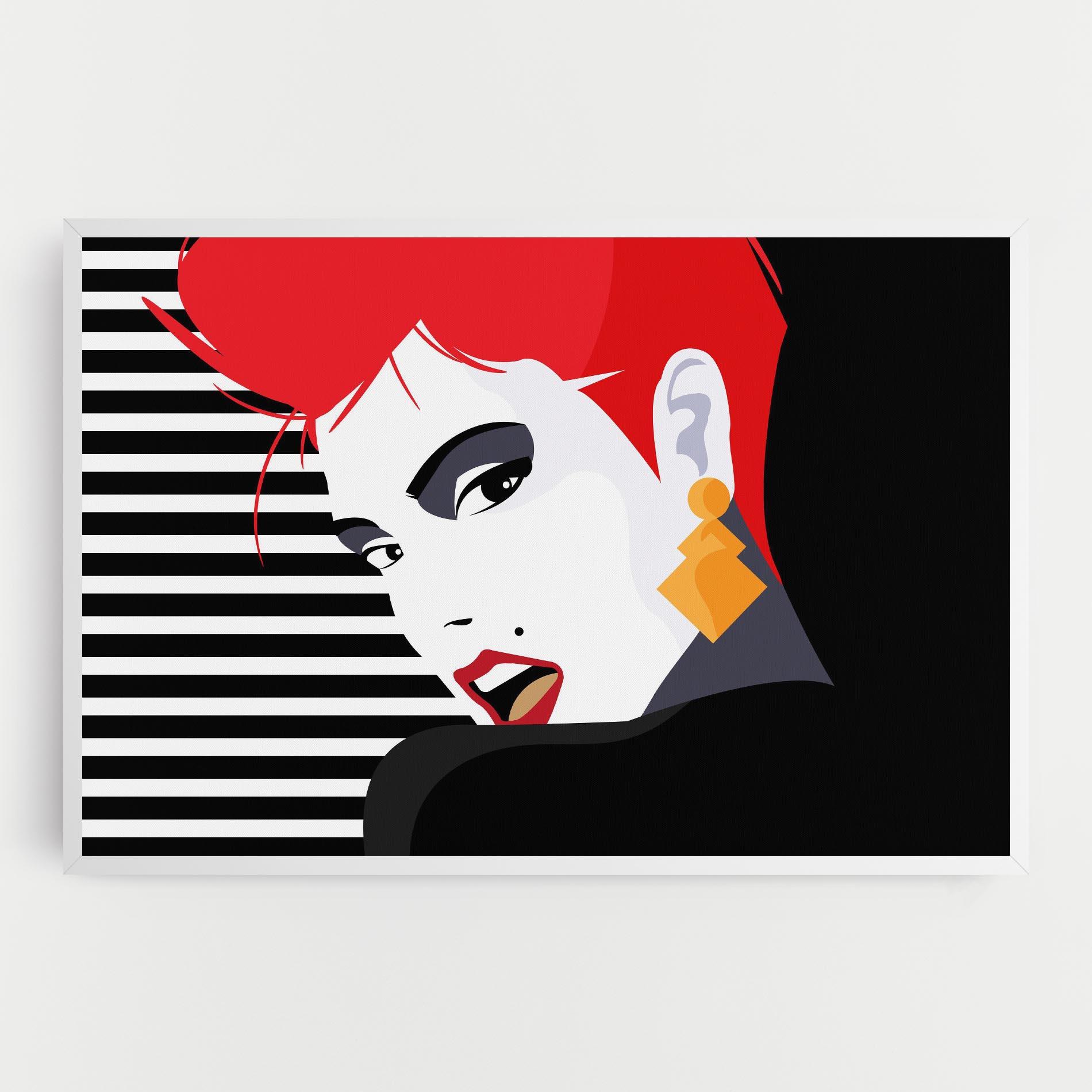 Leinwandbild Red Pop Hair mockup 0