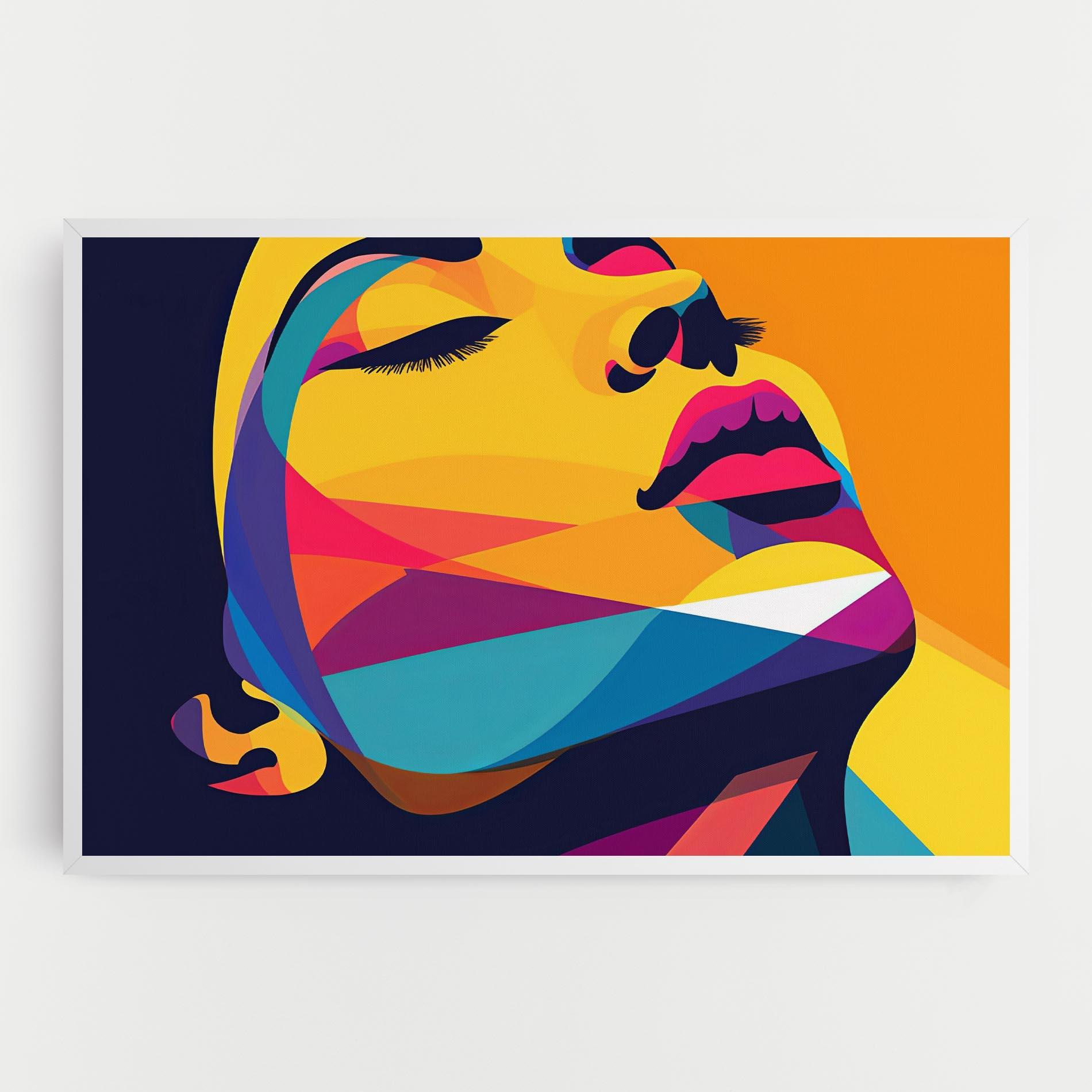 Leinwandbild Yellow Pop Face mockup 0