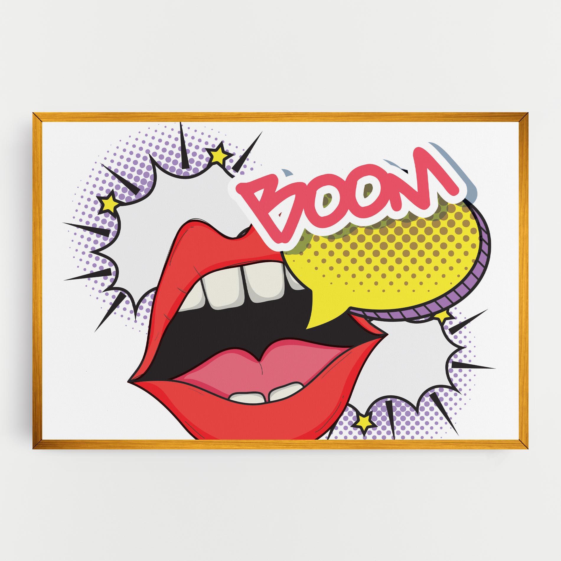 Leinwandbild Boom Pop Art mockup 0
