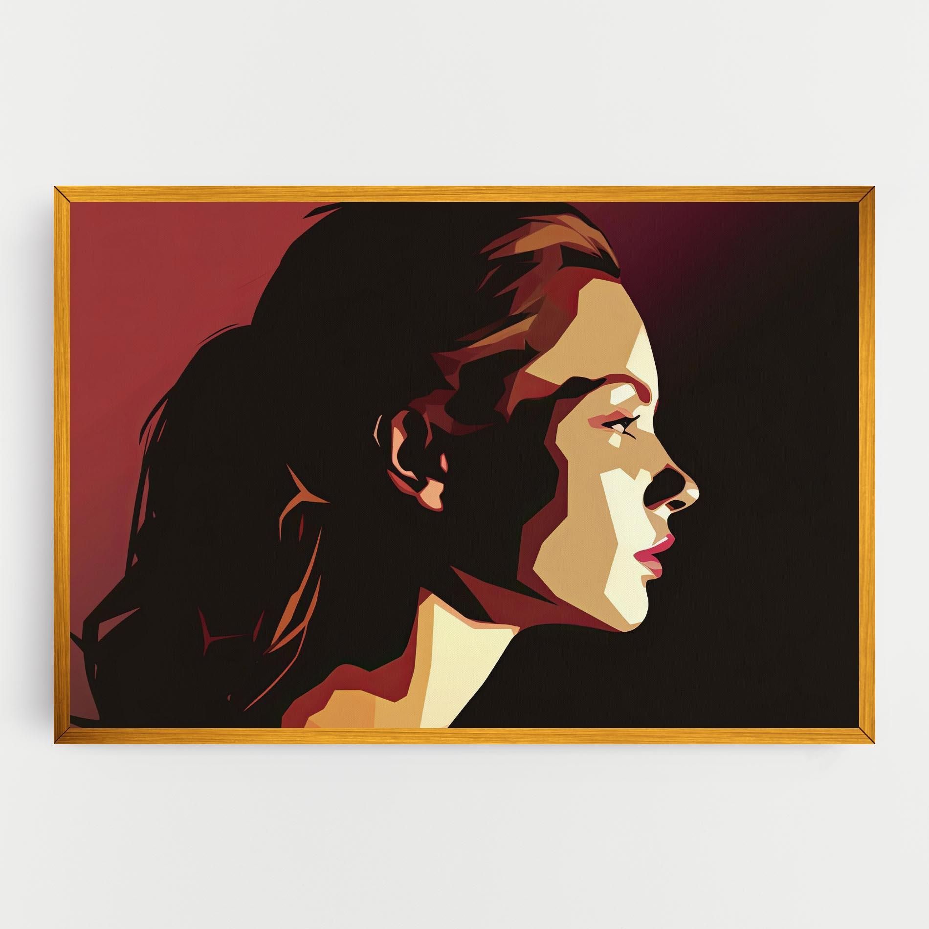 Leinwandbild Cream Red Pop Art mockup 0