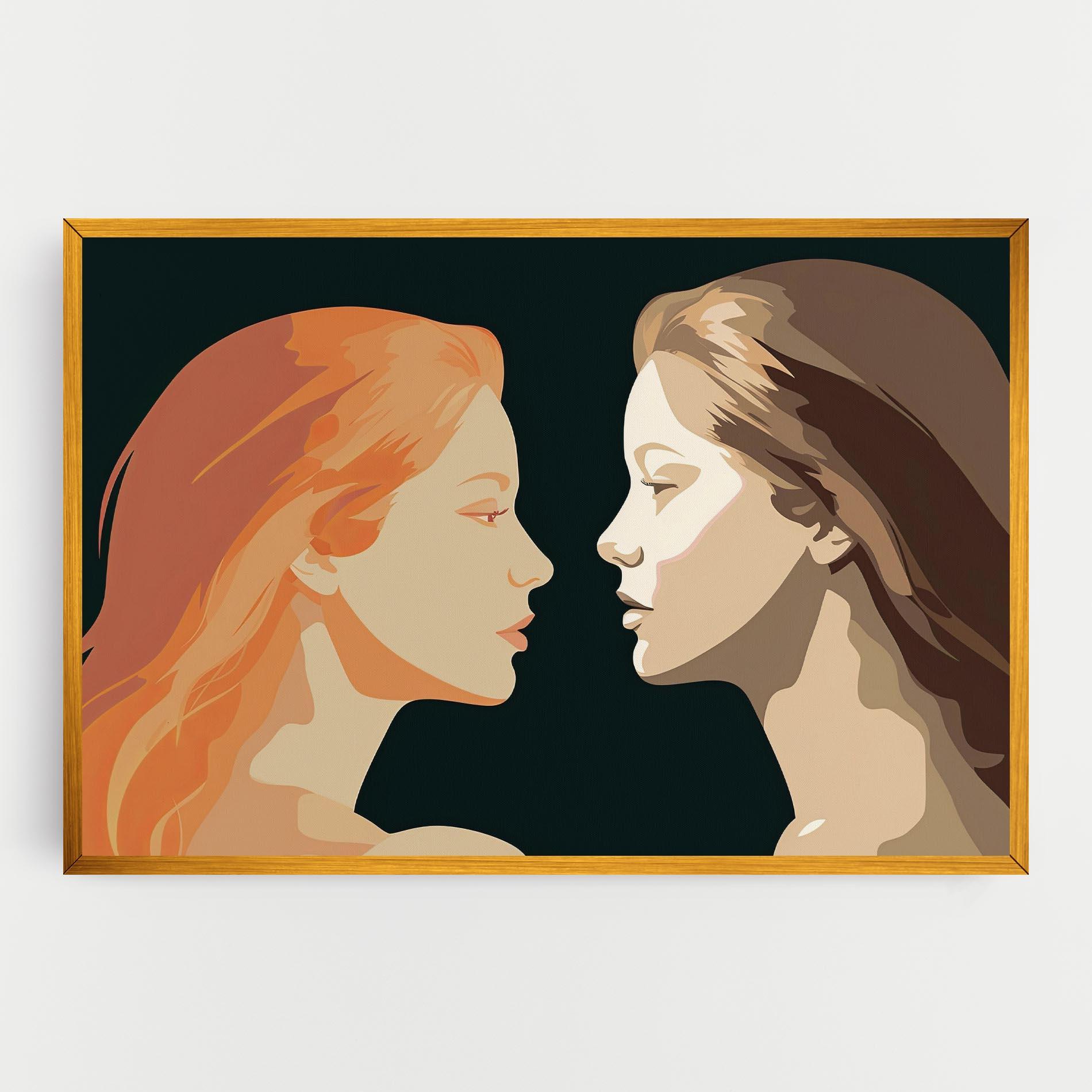 Leinwandbild Orange Pop Girl mockup 0