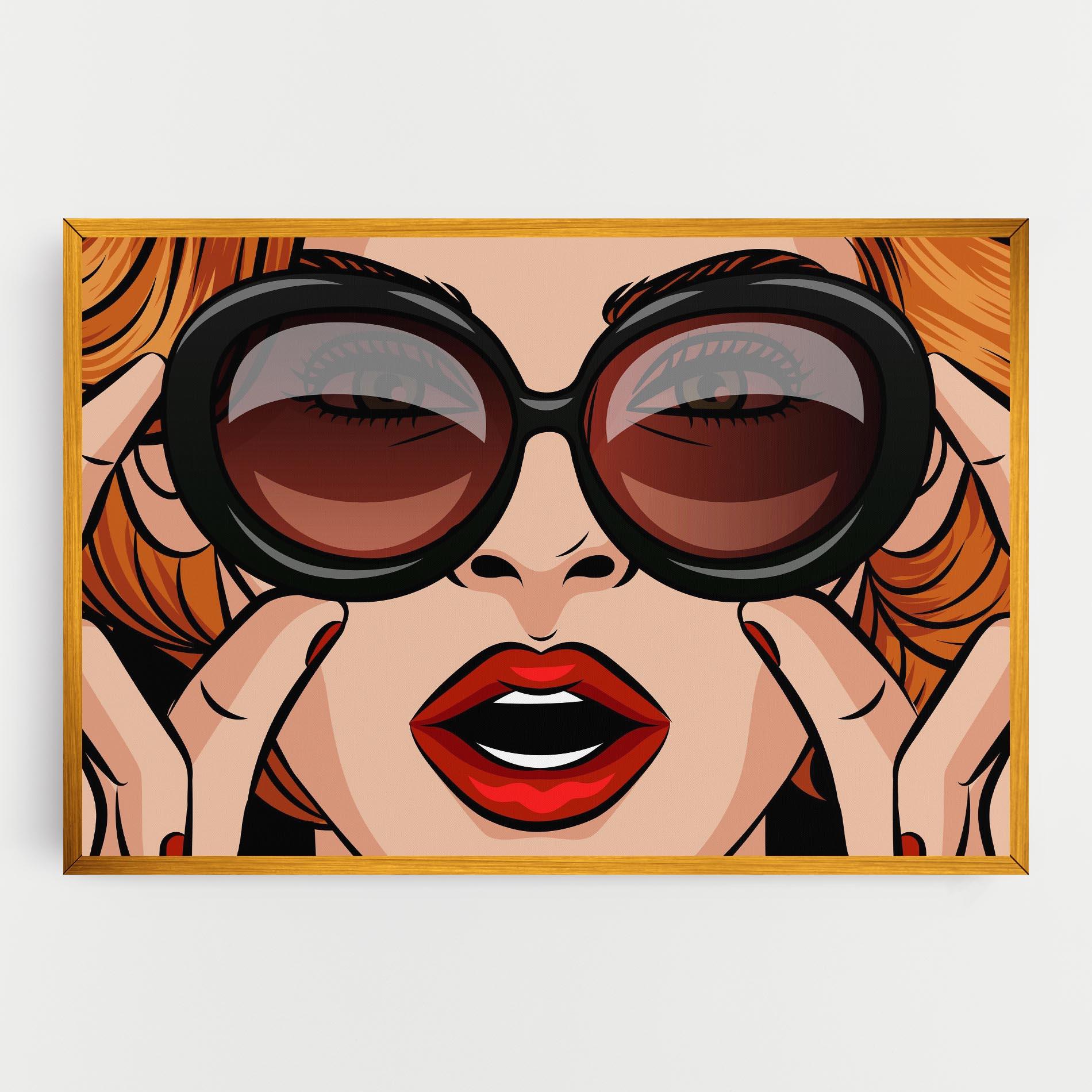 Leinwandbild Pop Glasses Woman mockup 0