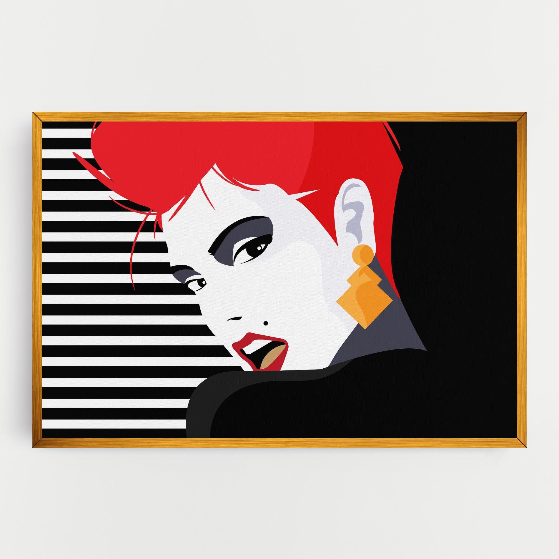 Leinwandbild Red Pop Hair mockup 0