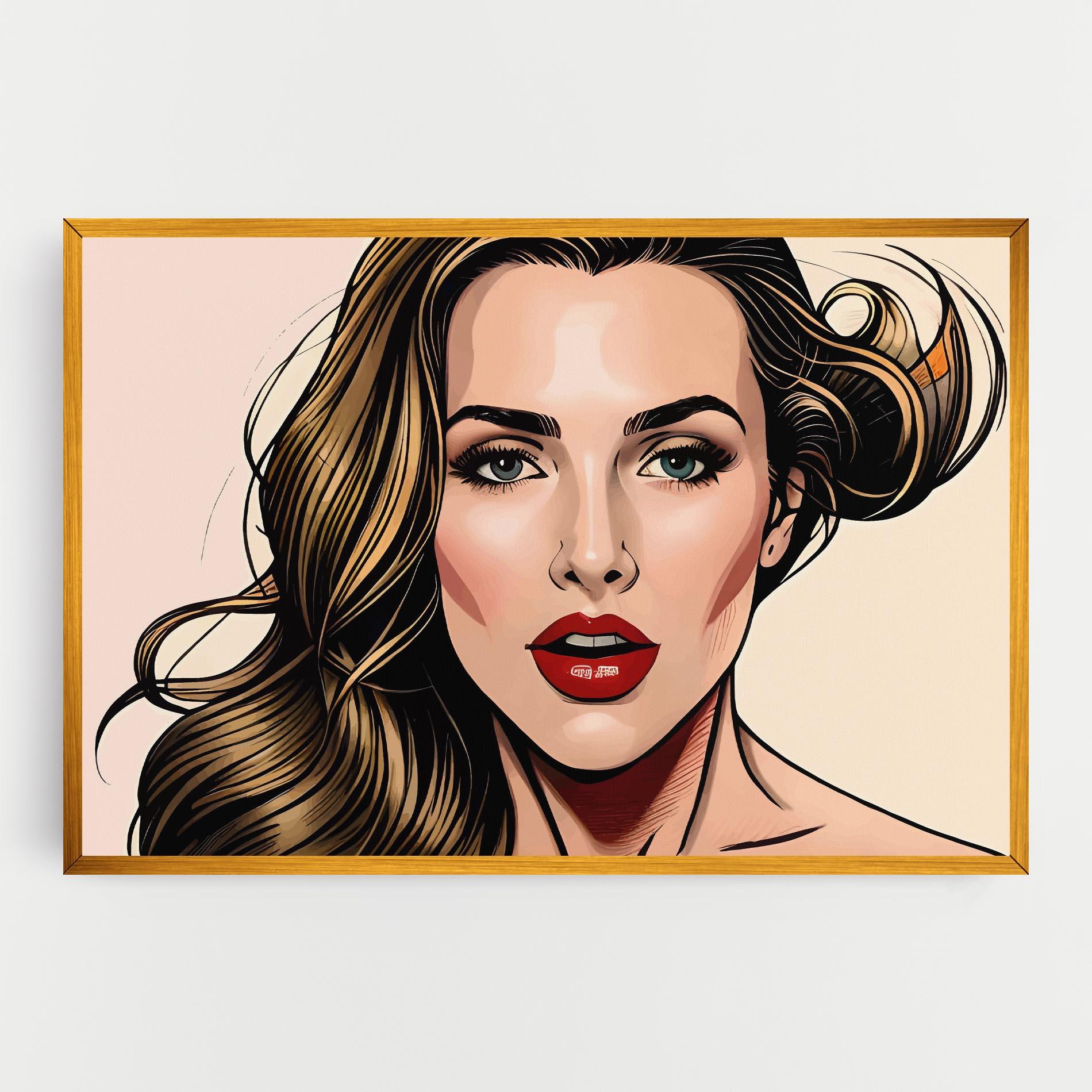 Leinwandbild Red Pop Lips mockup 0