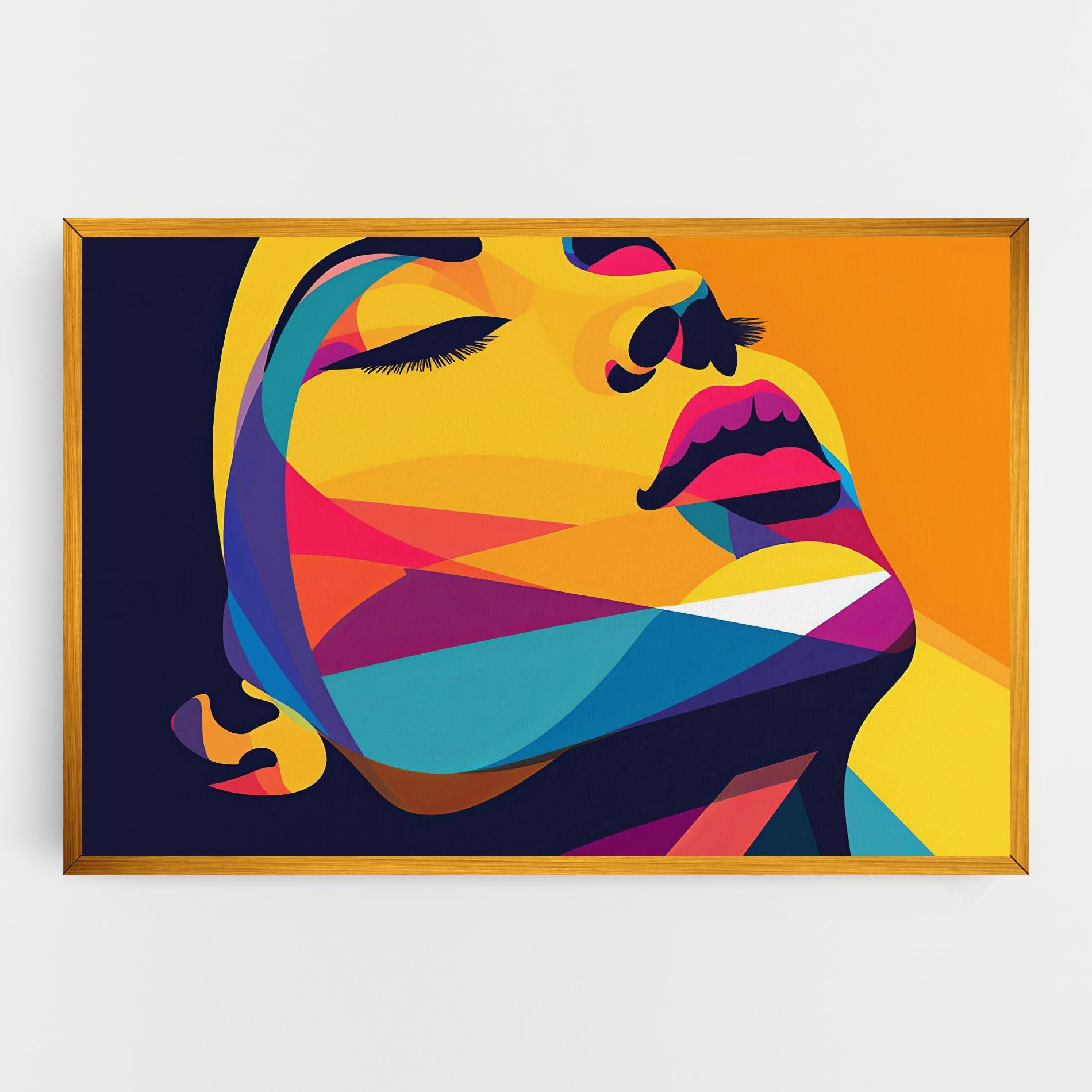 Leinwandbild Yellow Pop Face mockup 0