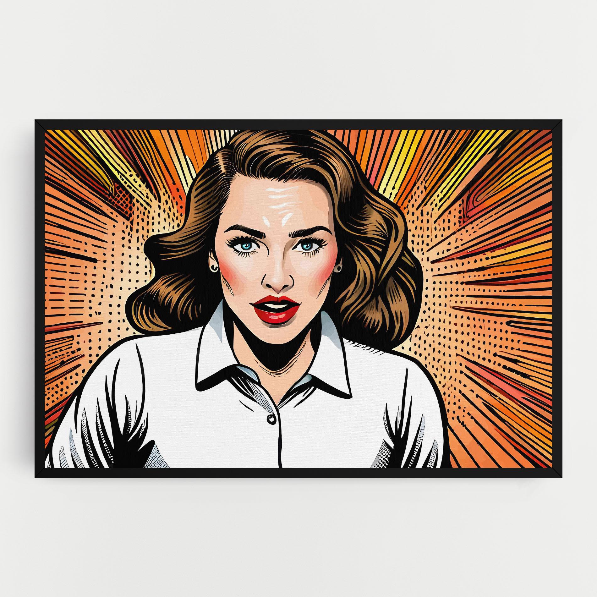 Leinwandbild Blue Eye Pop Art mockup 0