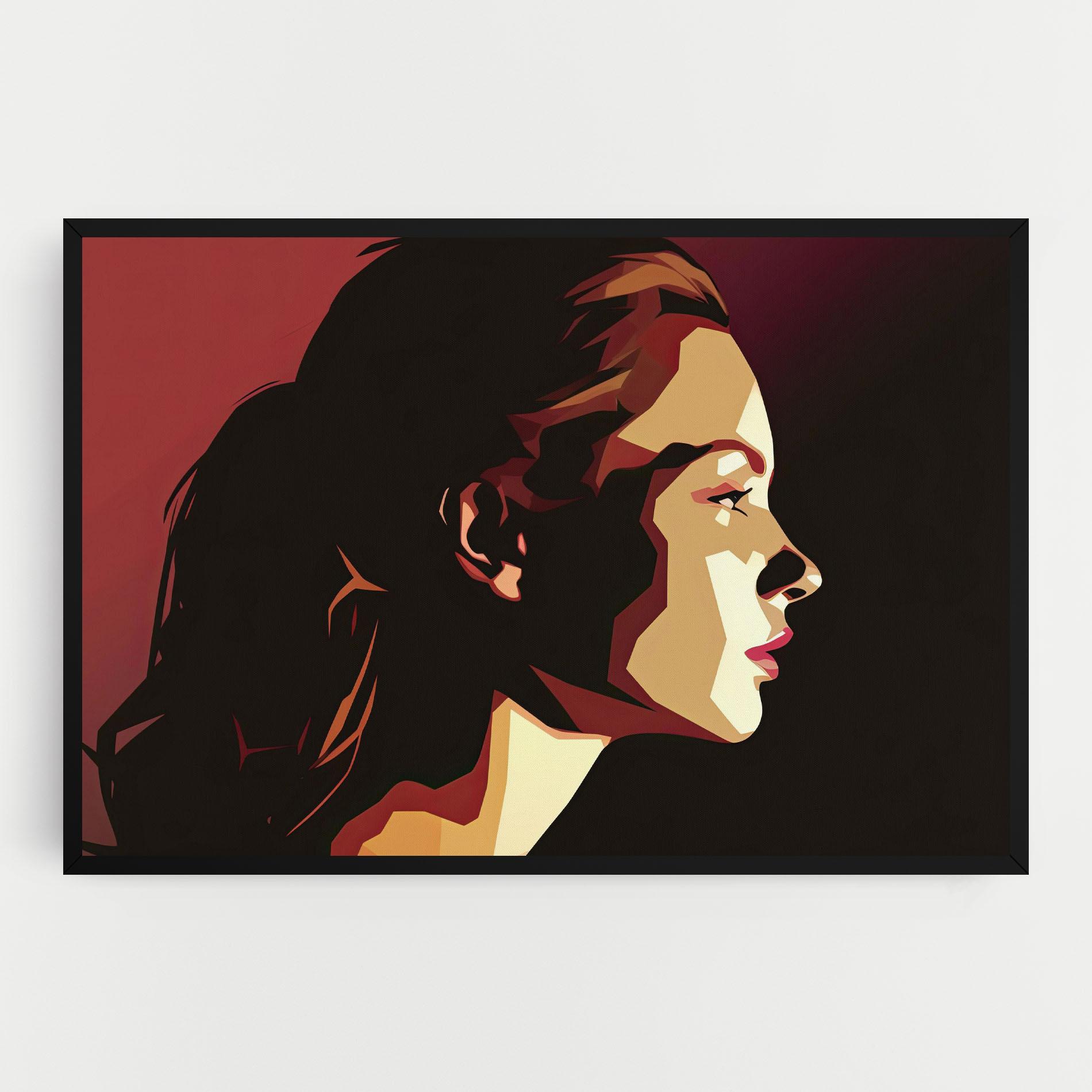 Leinwandbild Cream Red Pop Art mockup 0