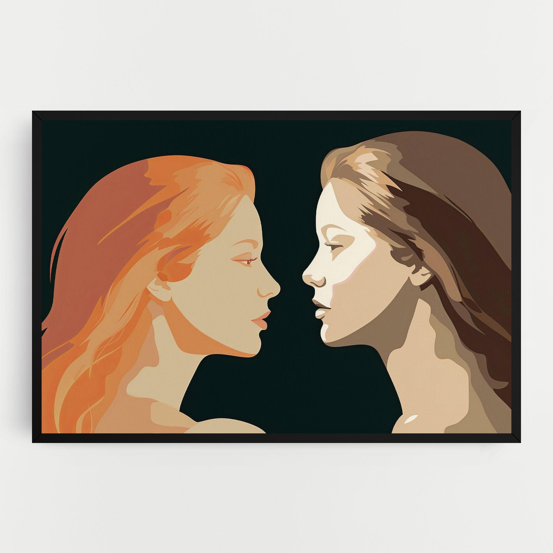 Leinwandbild Orange Pop Girl mockup 0