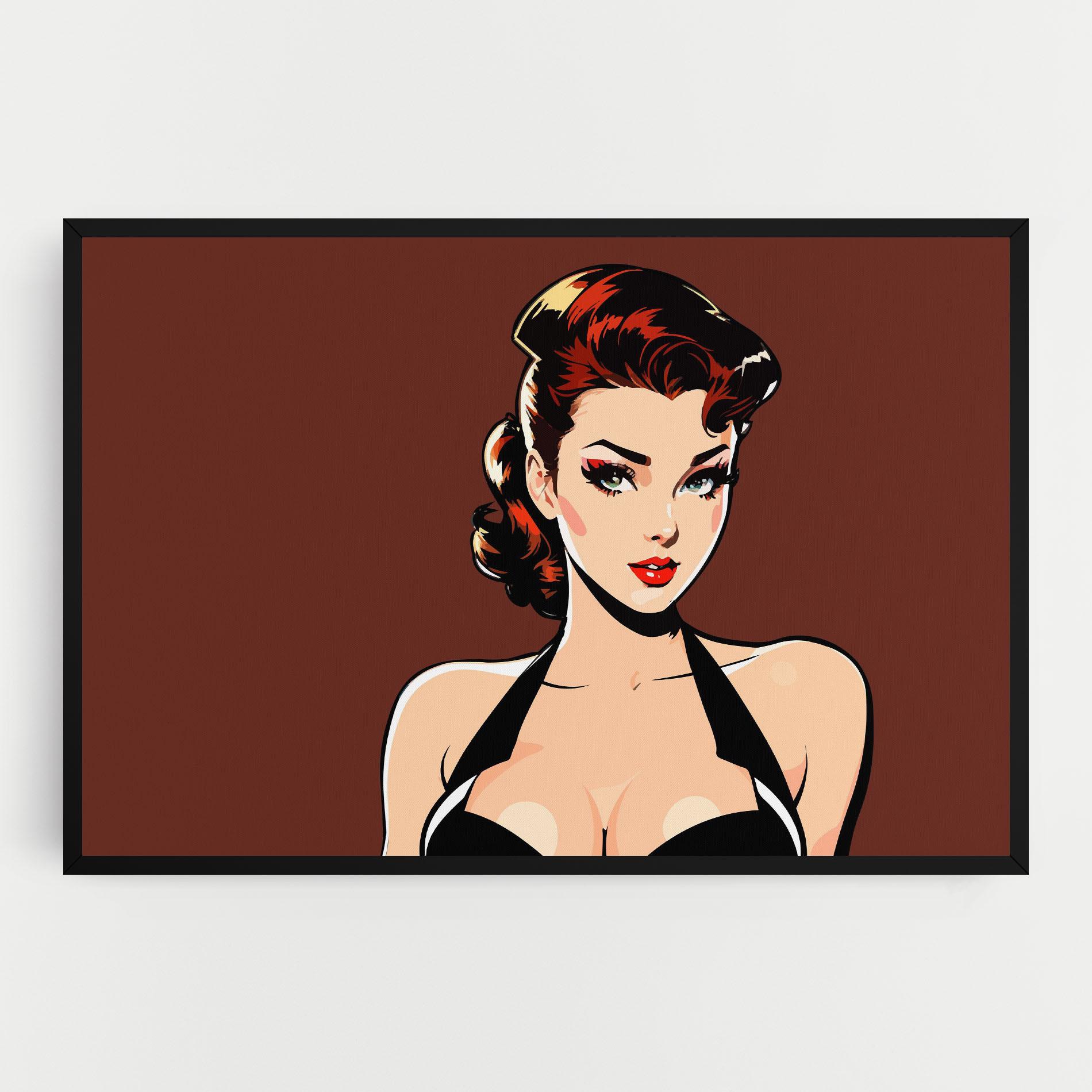 Leinwandbild Pop Beautiful Woman mockup 0