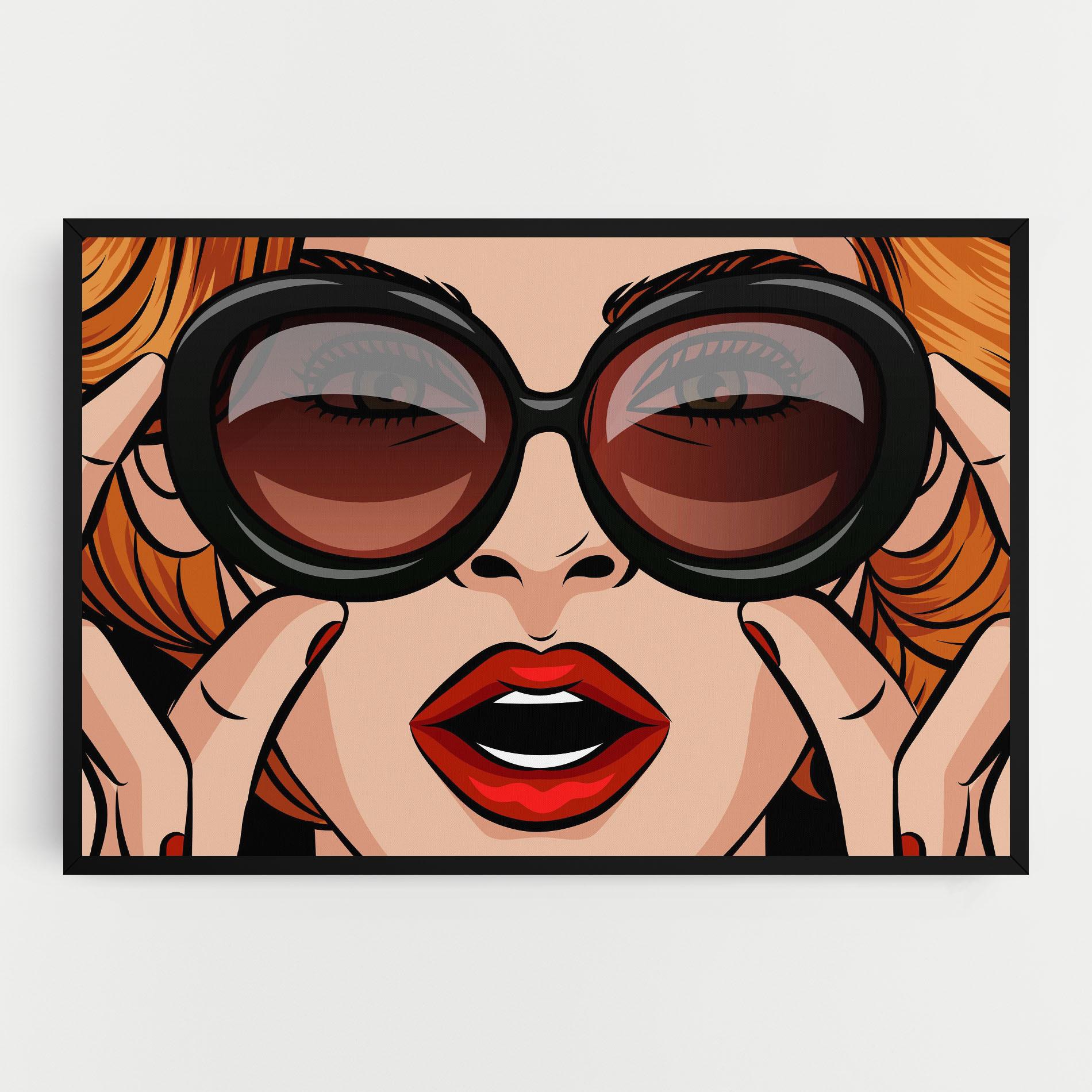 Leinwandbild Pop Glasses Woman mockup 0