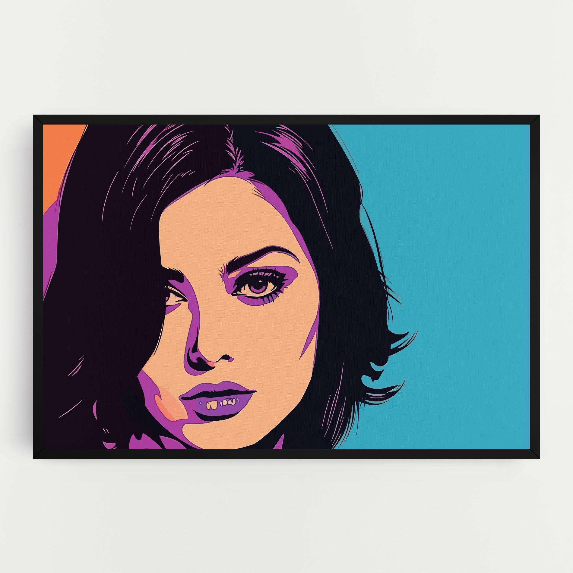 Leinwandbild Pop Purple Woman mockup 0