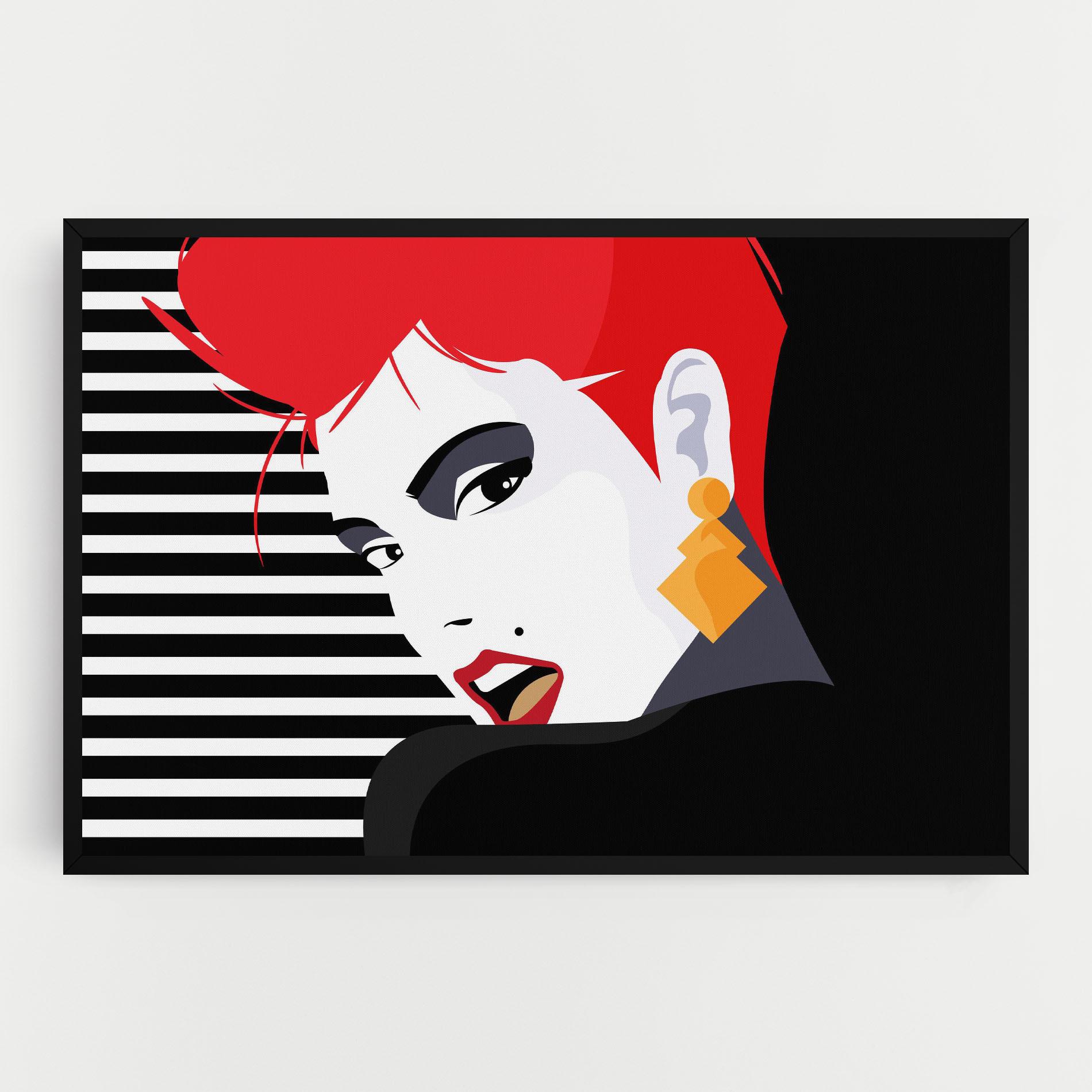 Leinwandbild Red Pop Hair mockup 0