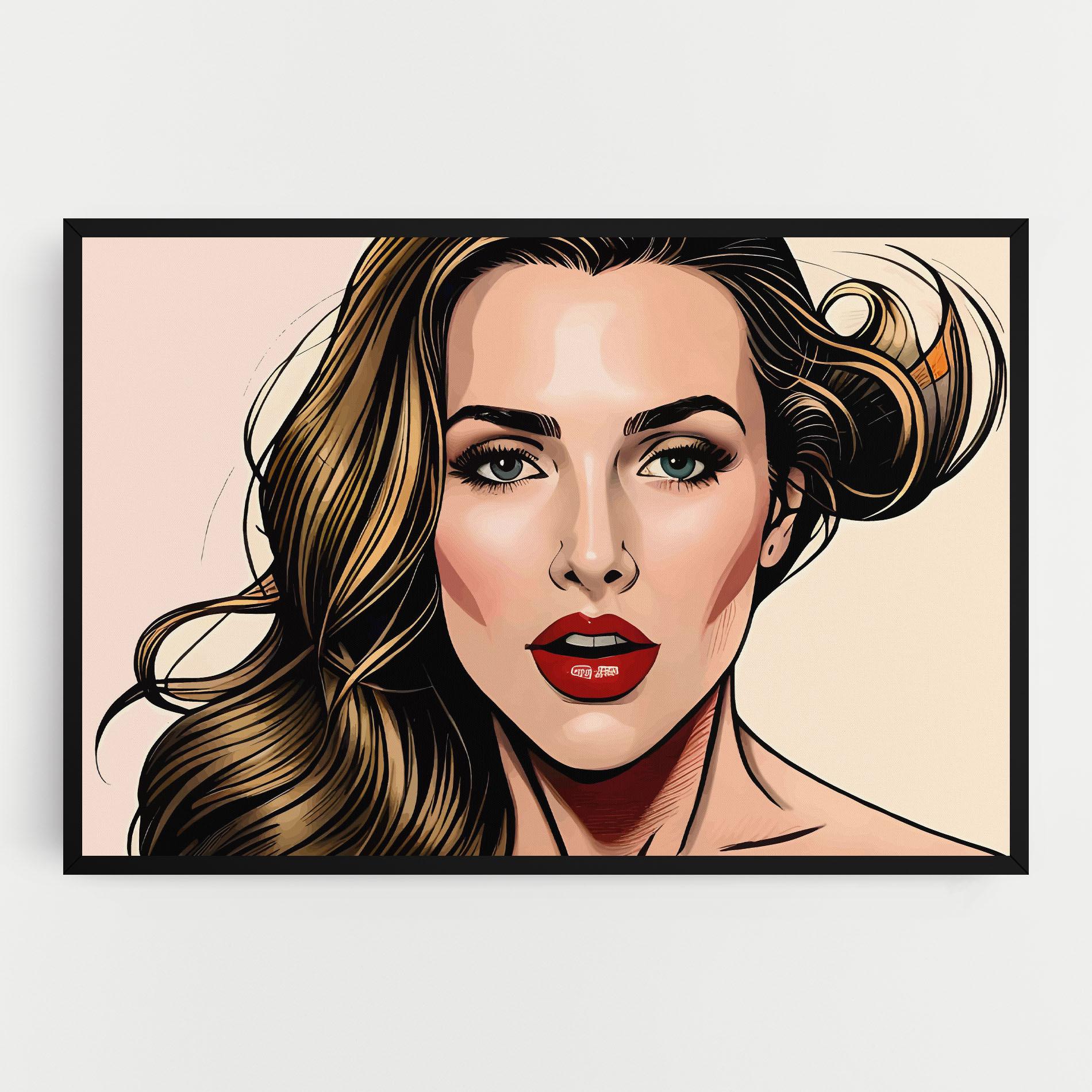 Leinwandbild Red Pop Lips mockup 0