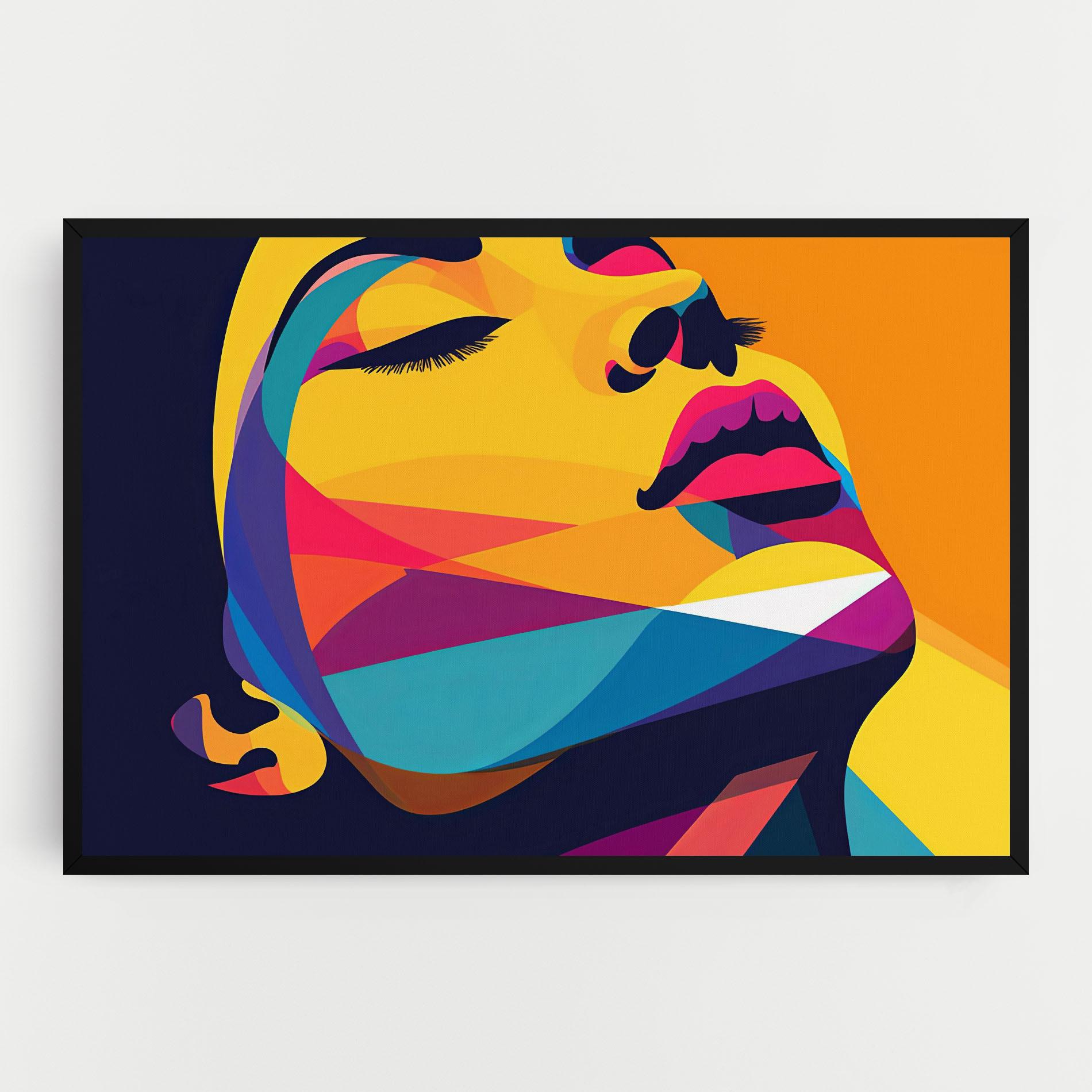 Leinwandbild Yellow Pop Face mockup 0