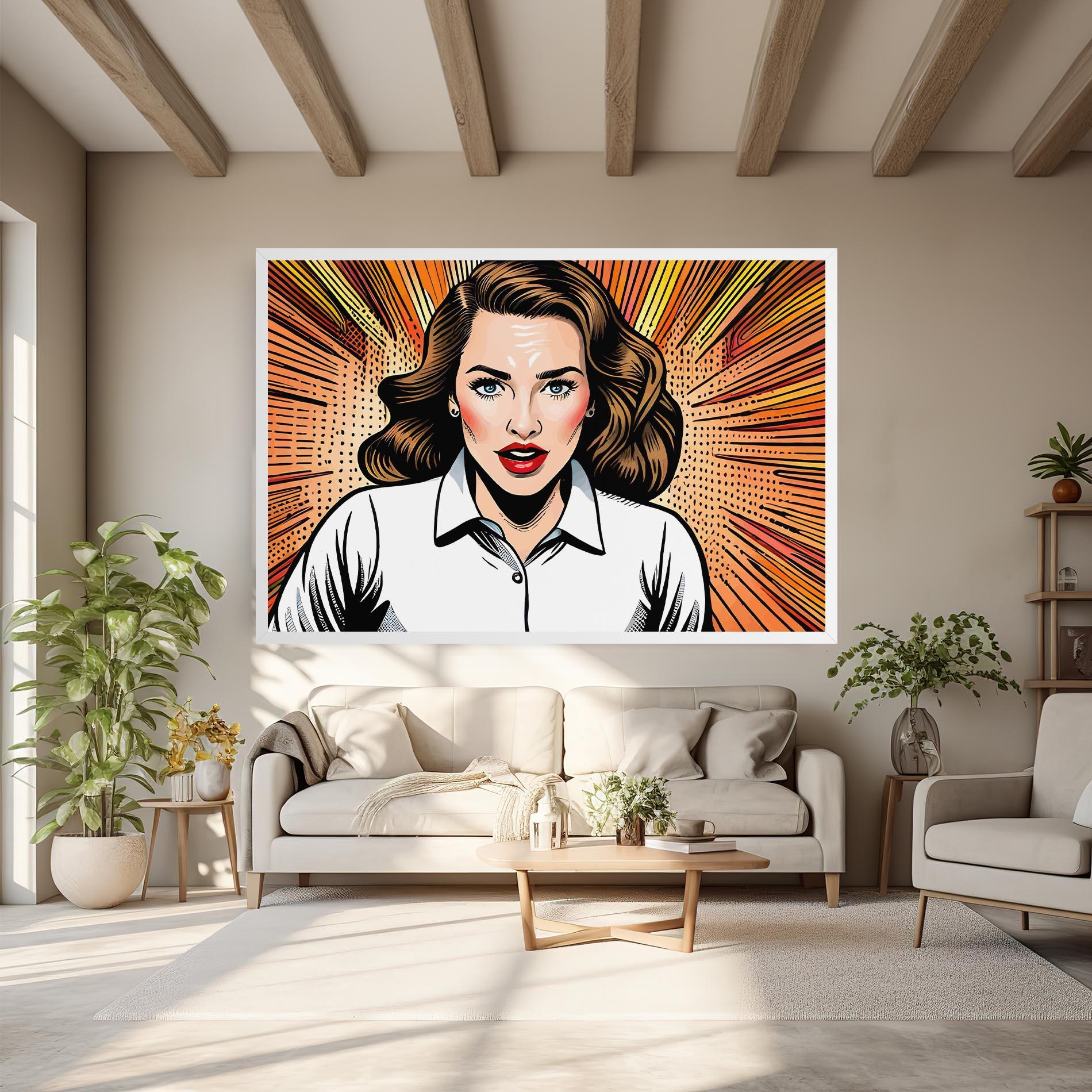 Leinwandbild Blue Eye Pop Art mockup 6