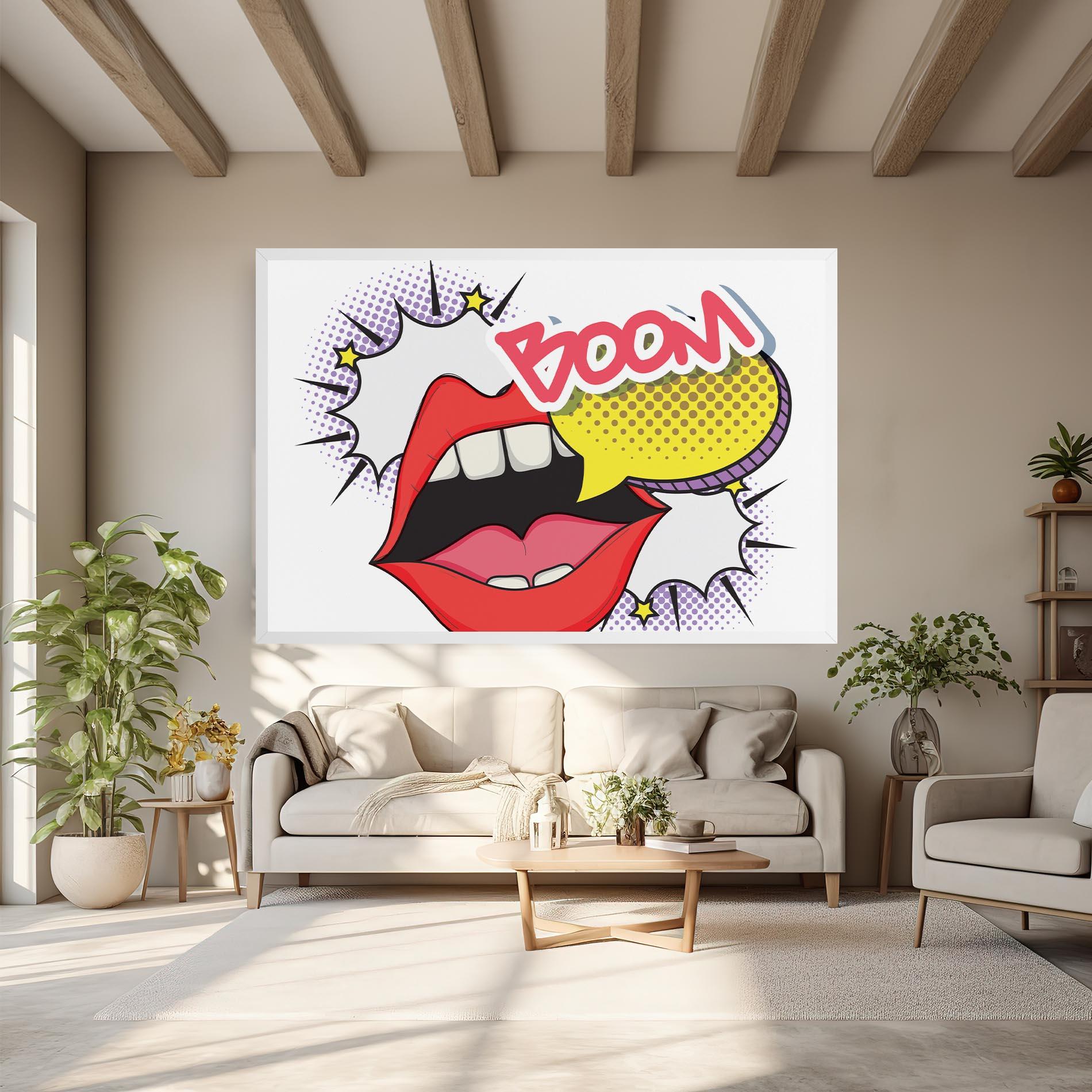 Leinwandbild Boom Pop Art mockup 6
