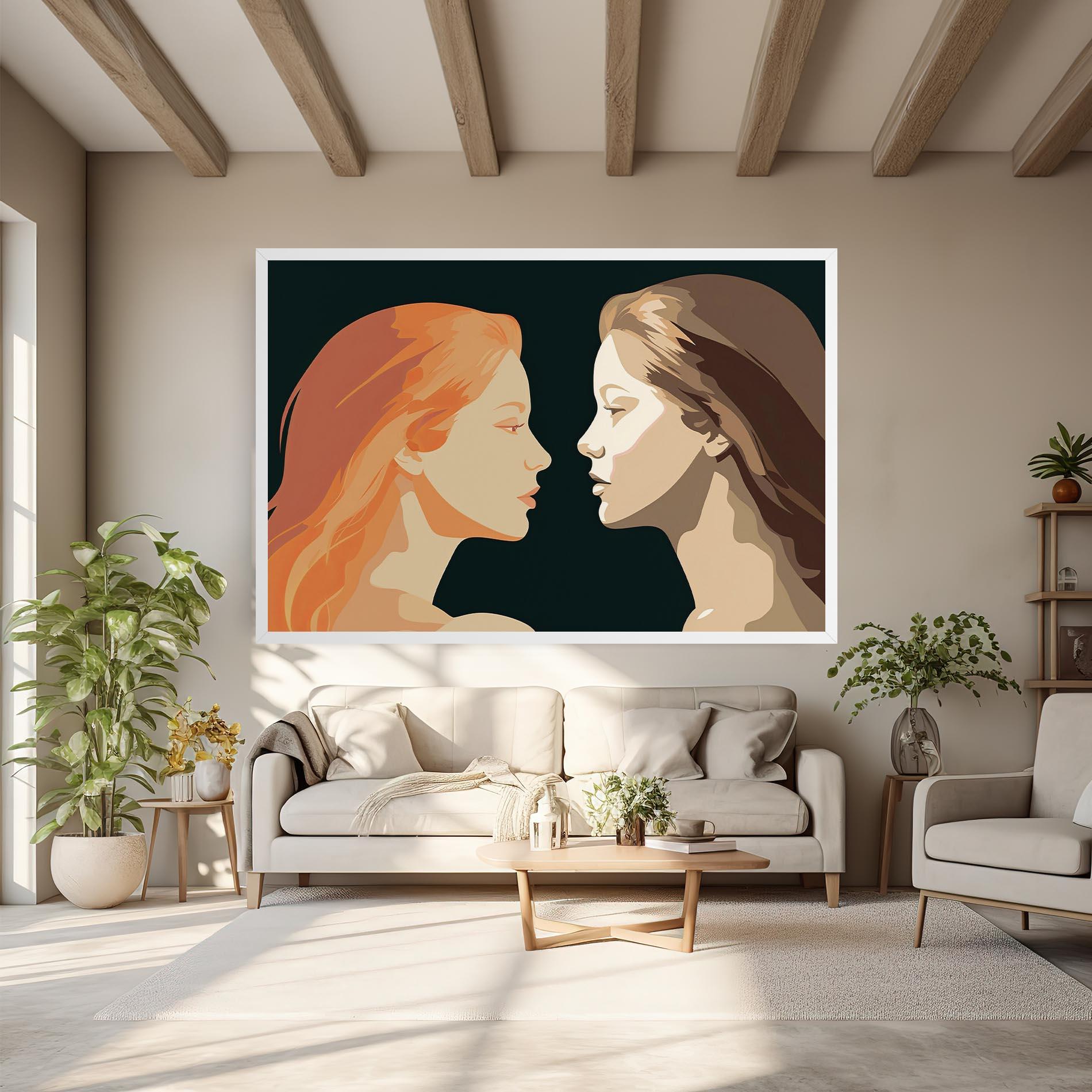 Leinwandbild Orange Pop Girl mockup 6