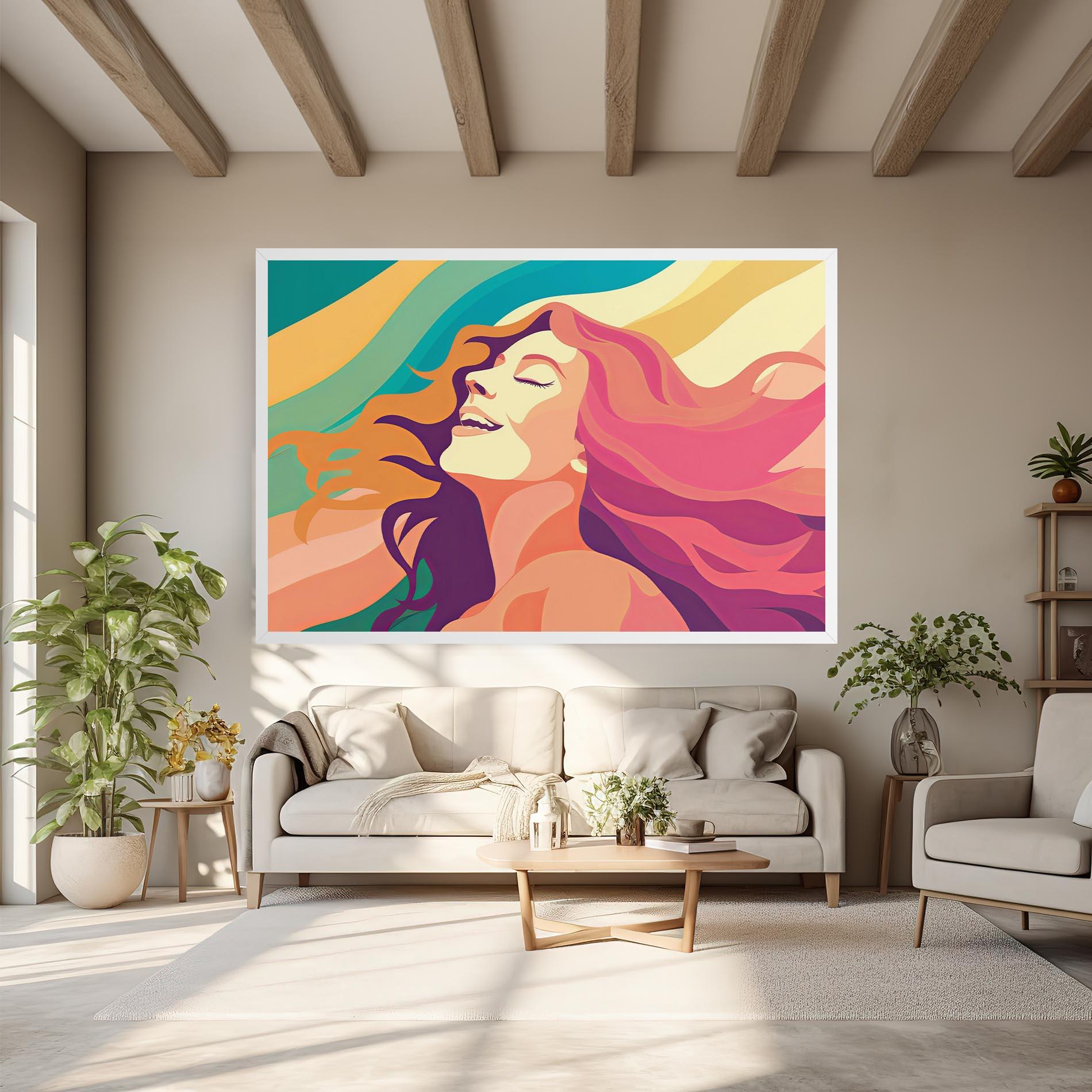 Leinwandbild Pink Pop Hair mockup 6