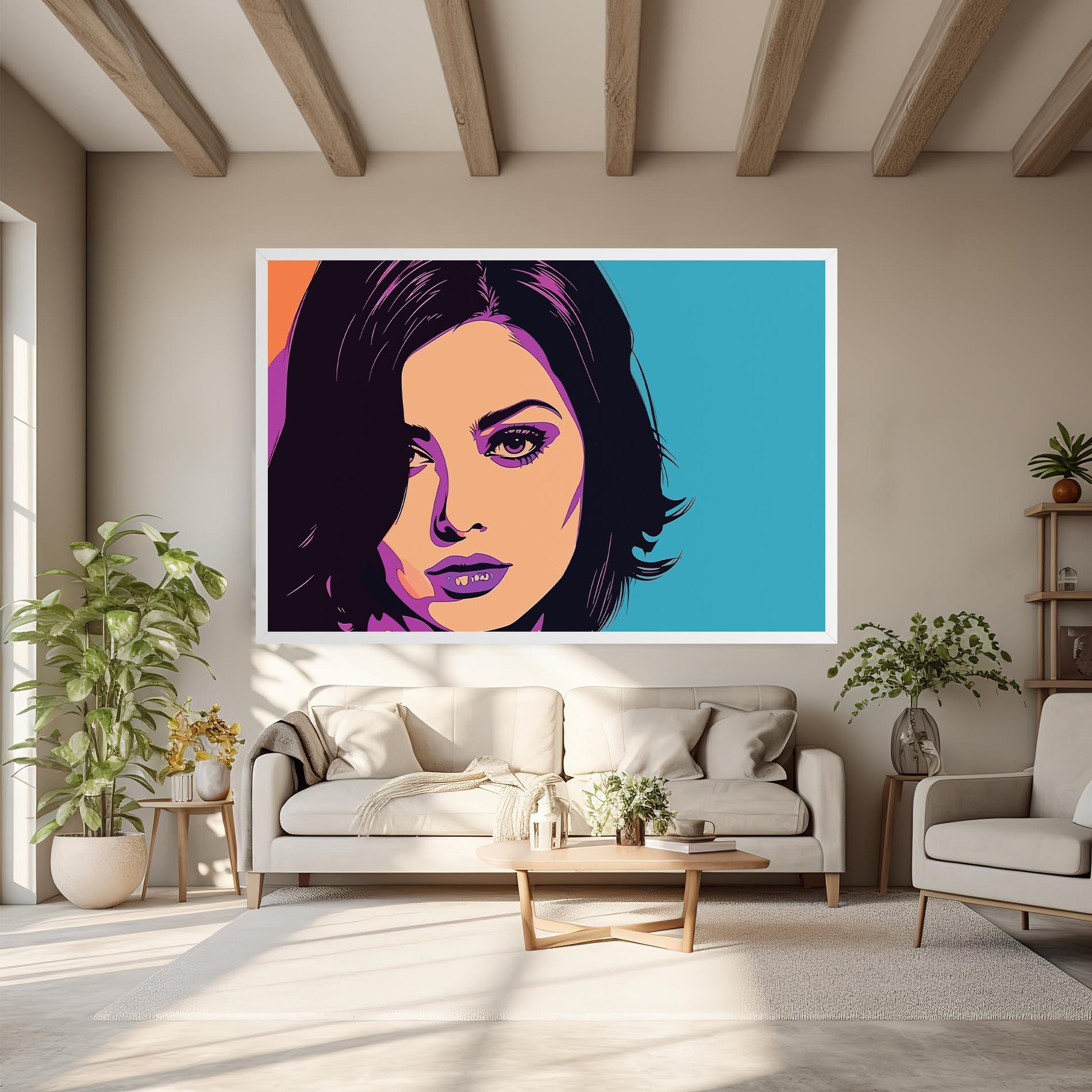 Leinwandbild Pop Purple Woman mockup 6