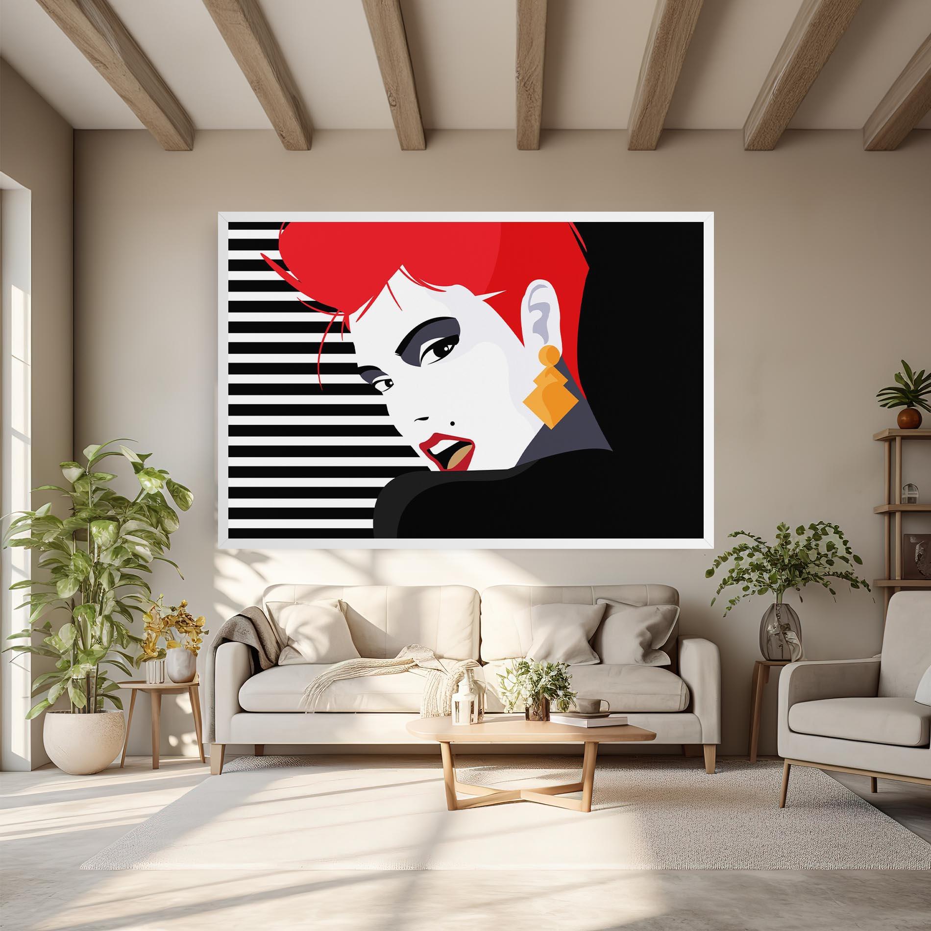 Leinwandbild Red Pop Hair mockup 6