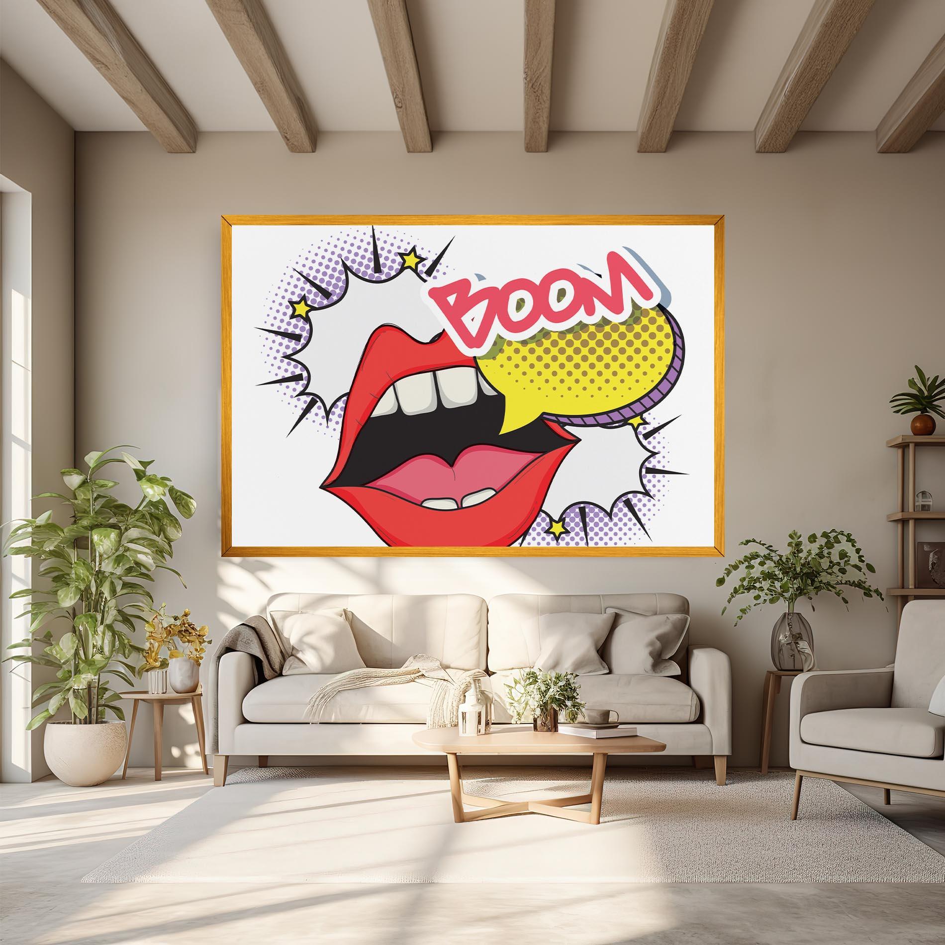 Leinwandbild Boom Pop Art mockup 6
