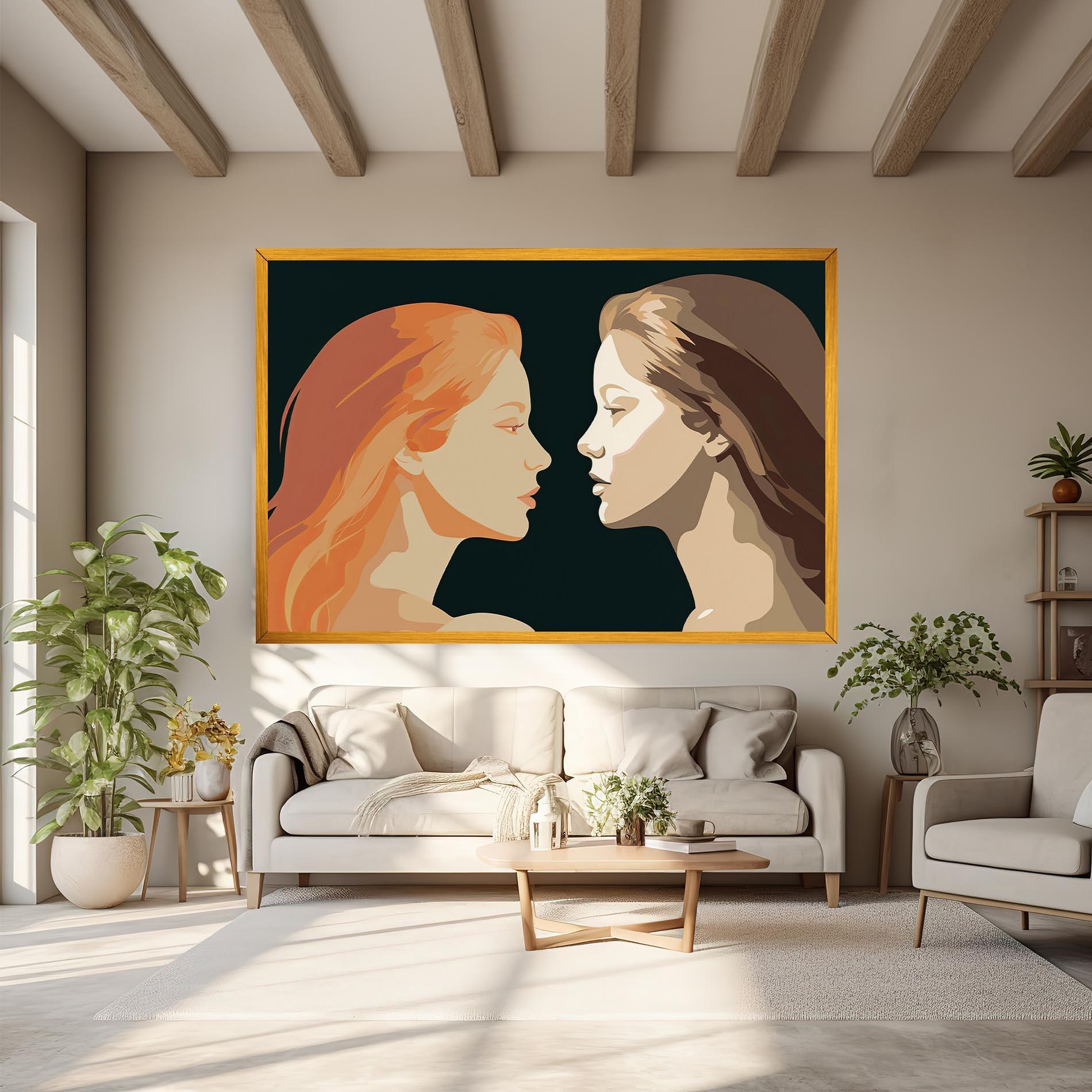 Leinwandbild Orange Pop Girl mockup 6