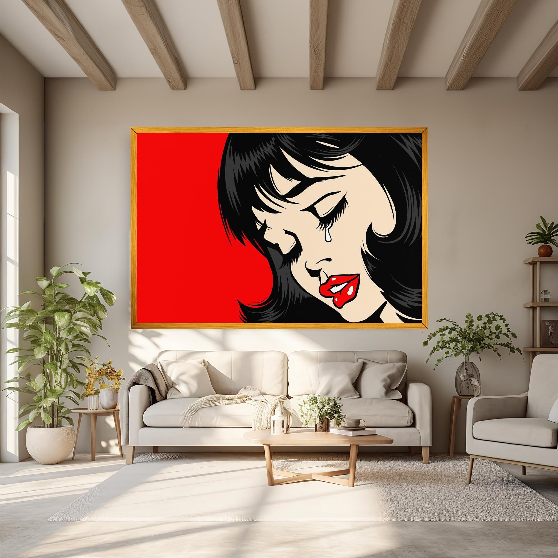Leinwandbild Pop Crying mockup 6
