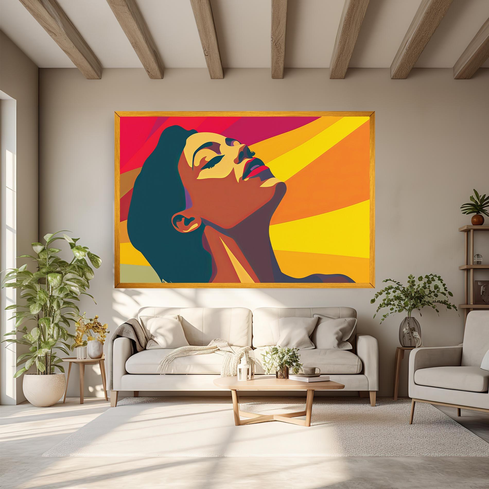 Leinwandbild Pop Female Color mockup 6